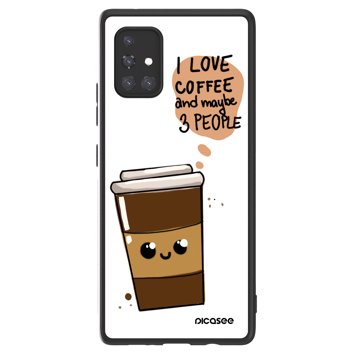 Picasee ULTIMATE CASE Samsung Galaxy A71 A715F - készülékre - Cute coffee
