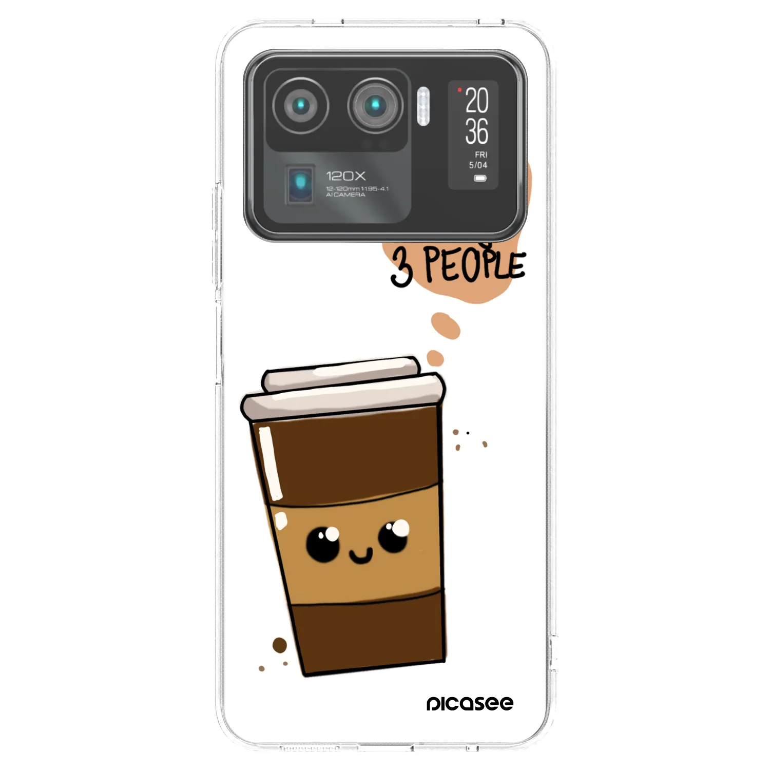 Picasee átlátszó szilikon tok az alábbi mobiltelefonokra Xiaomi Mi 11 Ultra - Cute coffee