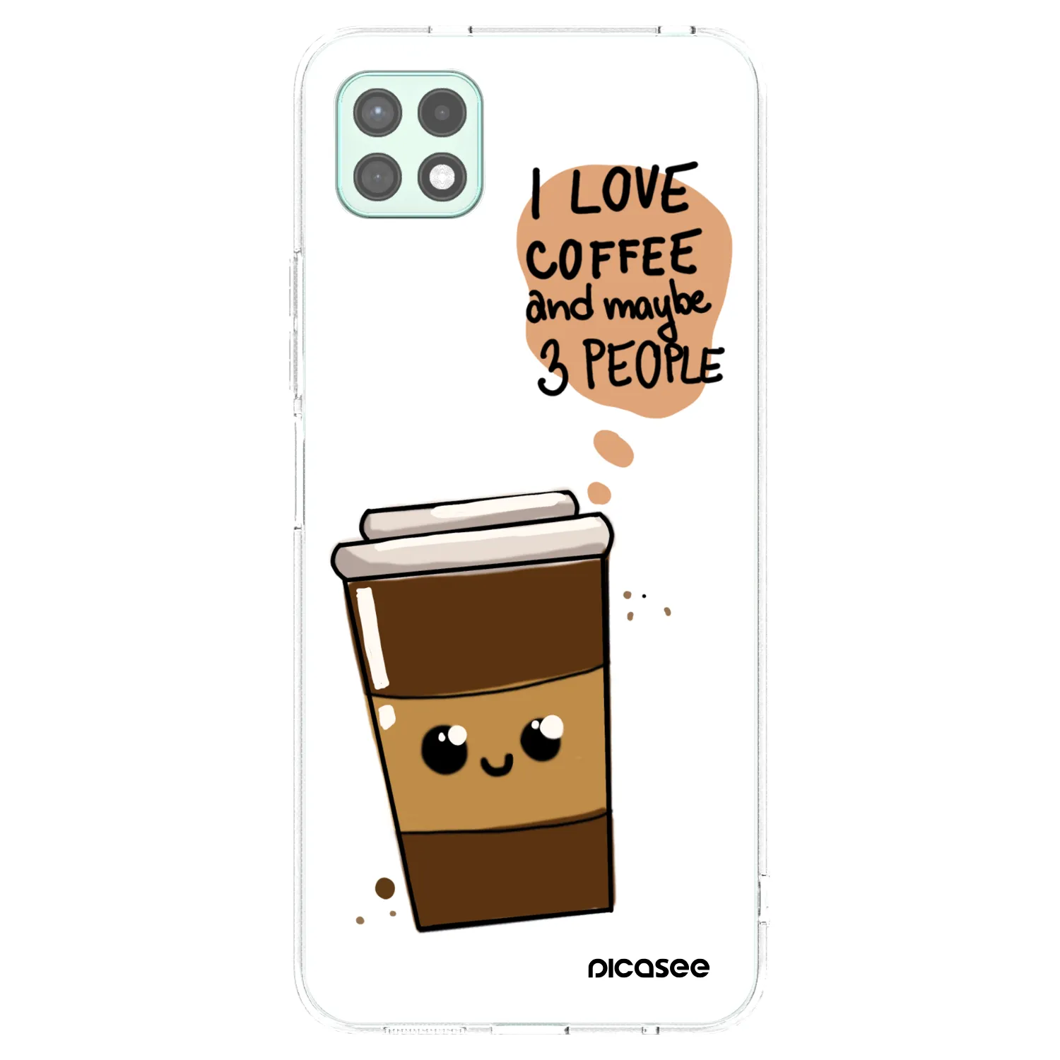 Picasee átlátszó szilikon tok az alábbi mobiltelefonokra Samsung Galaxy A22 A226B 5G - Cute coffee