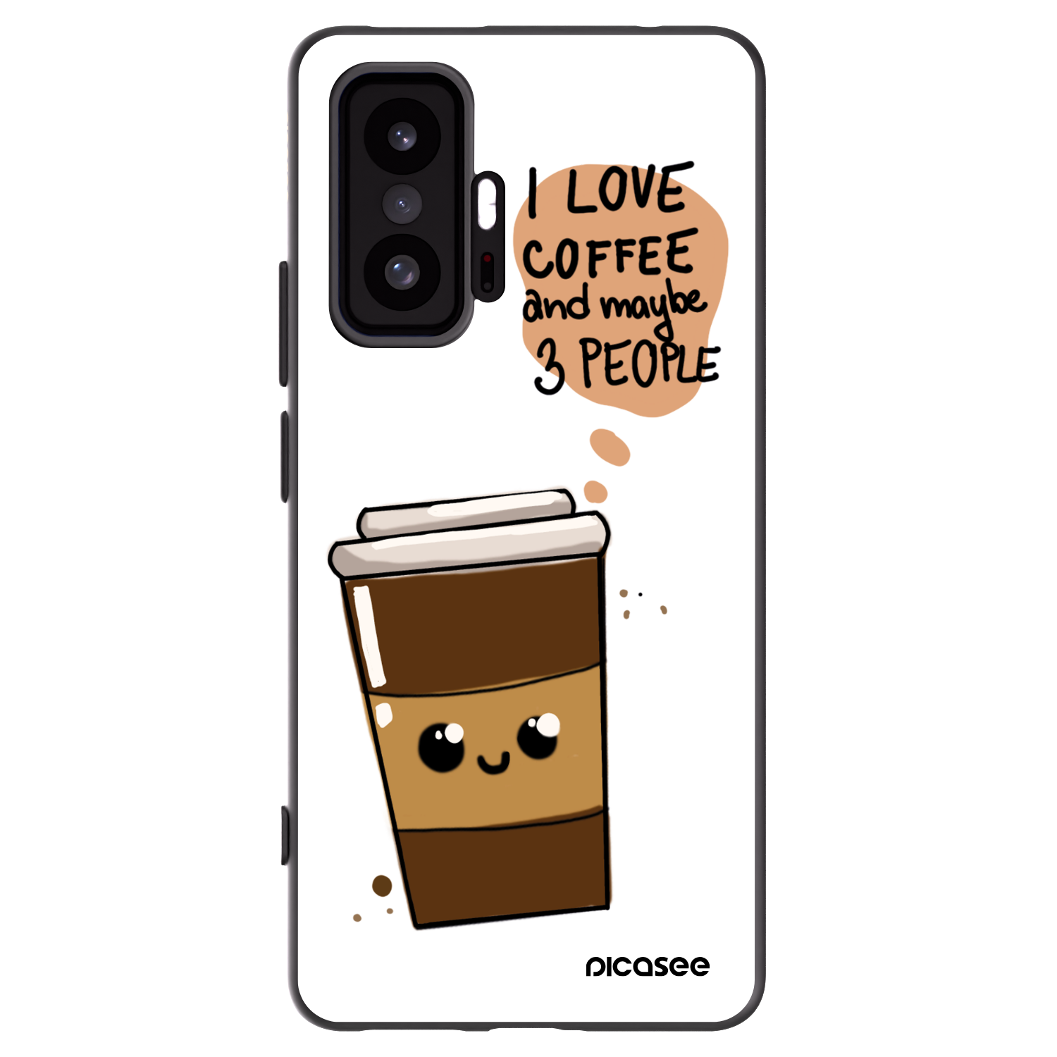 Picasee fekete szilikon tok az alábbi mobiltelefonokra Xiaomi 11T Pro - Cute coffee