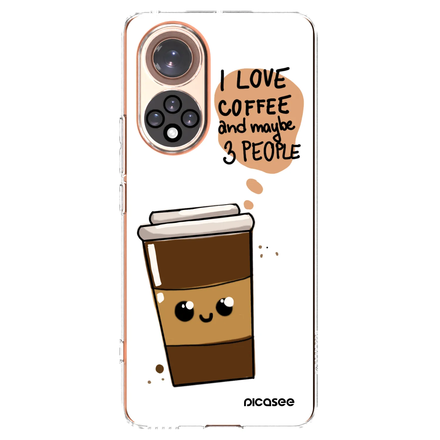 Picasee átlátszó szilikon tok az alábbi mobiltelefonokra Huawei Nova 9 - Cute coffee