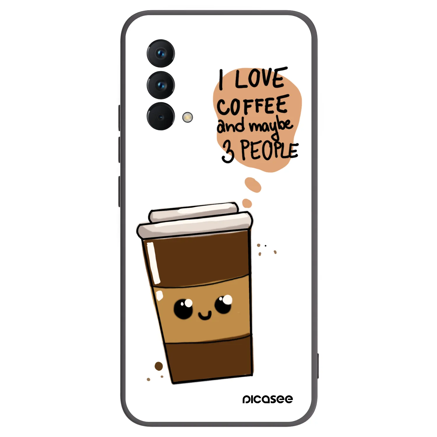 Picasee fekete szilikon tok az alábbi mobiltelefonokra Realme GT Master Edition 5G - Cute coffee