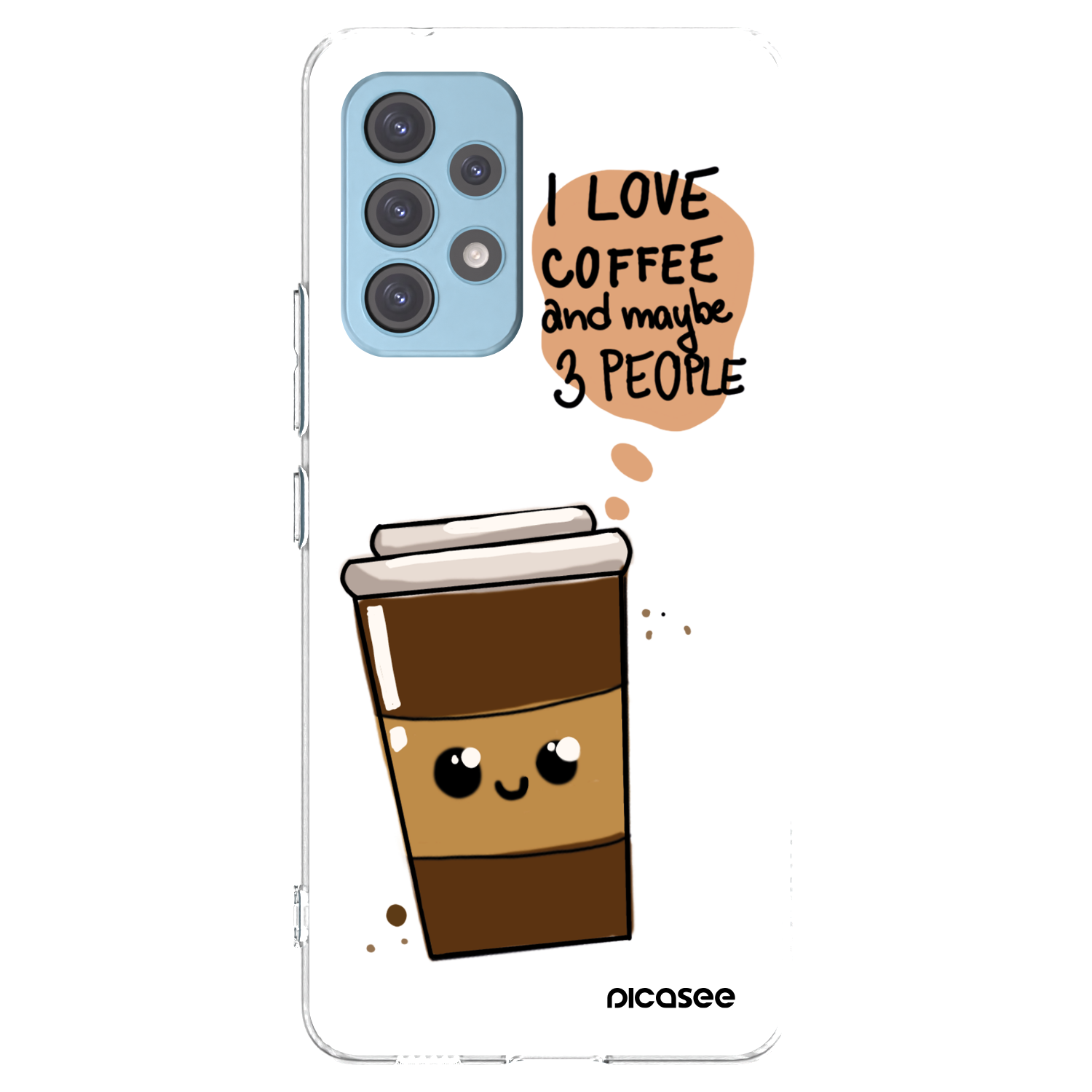 Picasee átlátszó szilikon tok az alábbi mobiltelefonokra Samsung Galaxy A53 5G A536 - Cute coffee