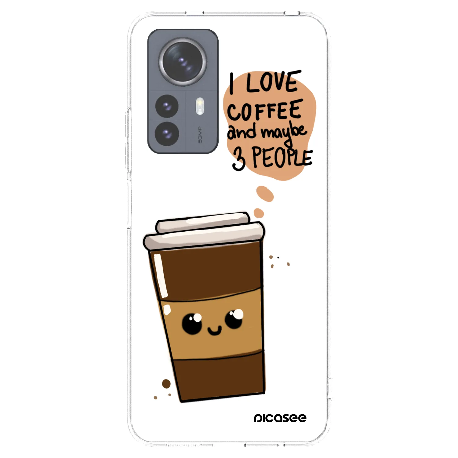 Picasee átlátszó szilikon tok az alábbi mobiltelefonokra Xiaomi 12 Pro - Cute coffee