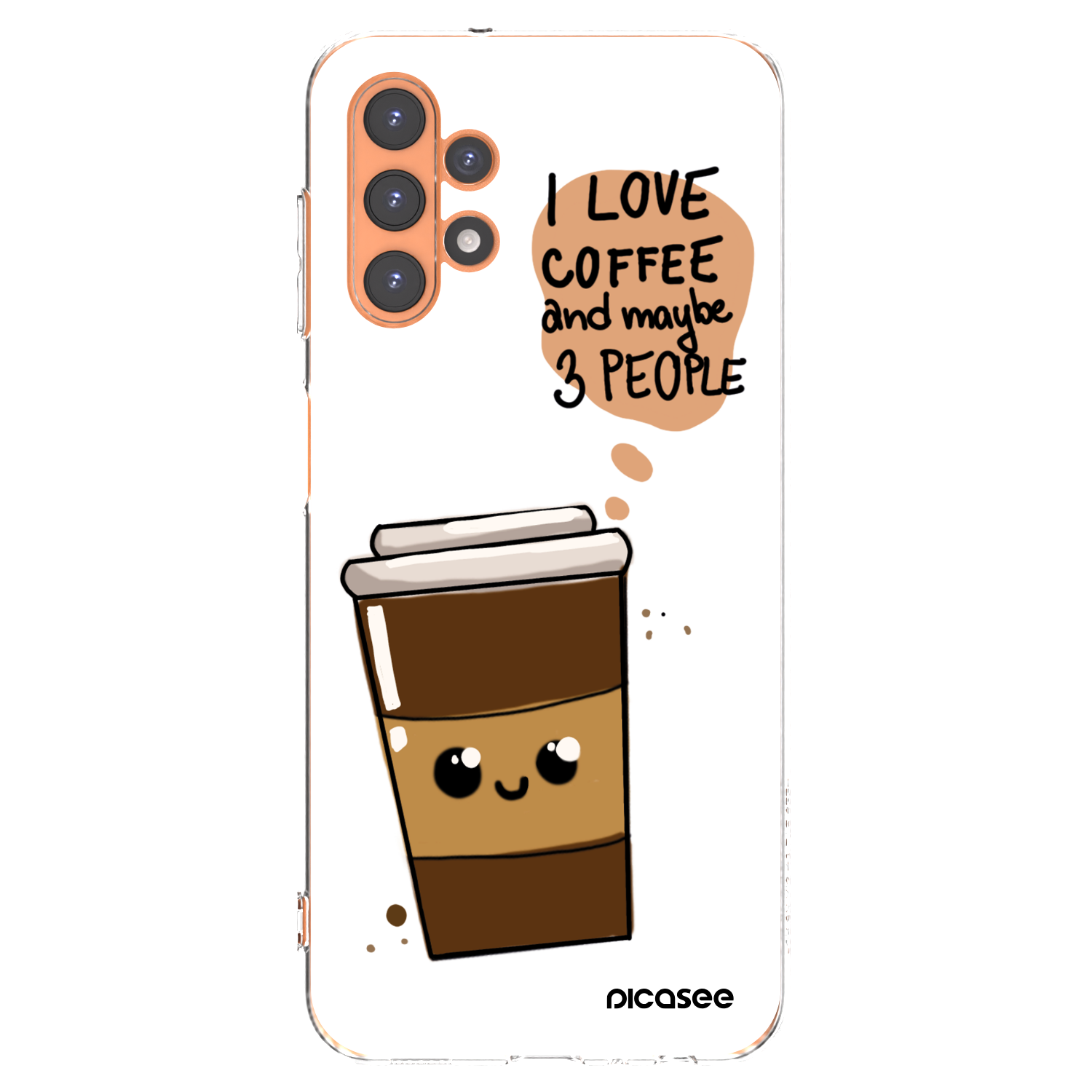 Picasee átlátszó szilikon tok az alábbi mobiltelefonokra Samsung Galaxy A13 4G A135 - Cute coffee