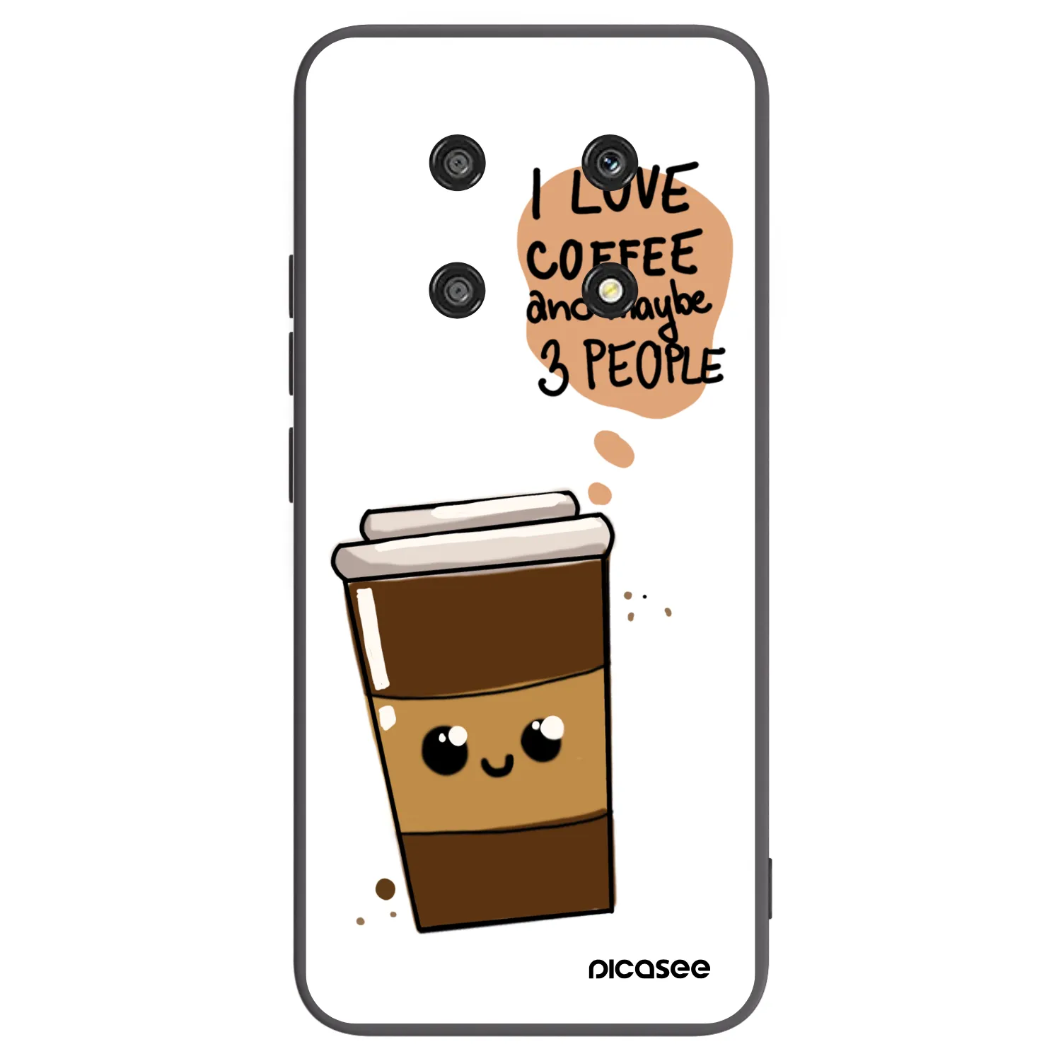 Picasee fekete szilikon tok az alábbi mobiltelefonokra Honor Magic4 Lite 5G - Cute coffee