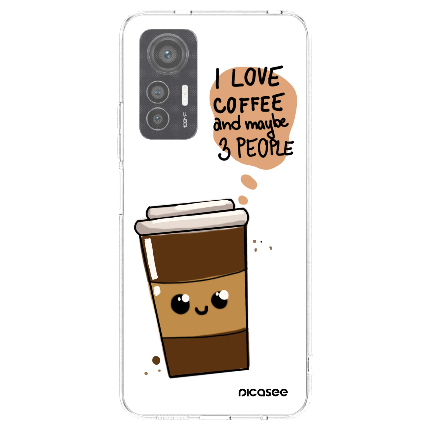 Picasee átlátszó szilikon tok az alábbi mobiltelefonokra Xiaomi 12 Lite - Cute coffee