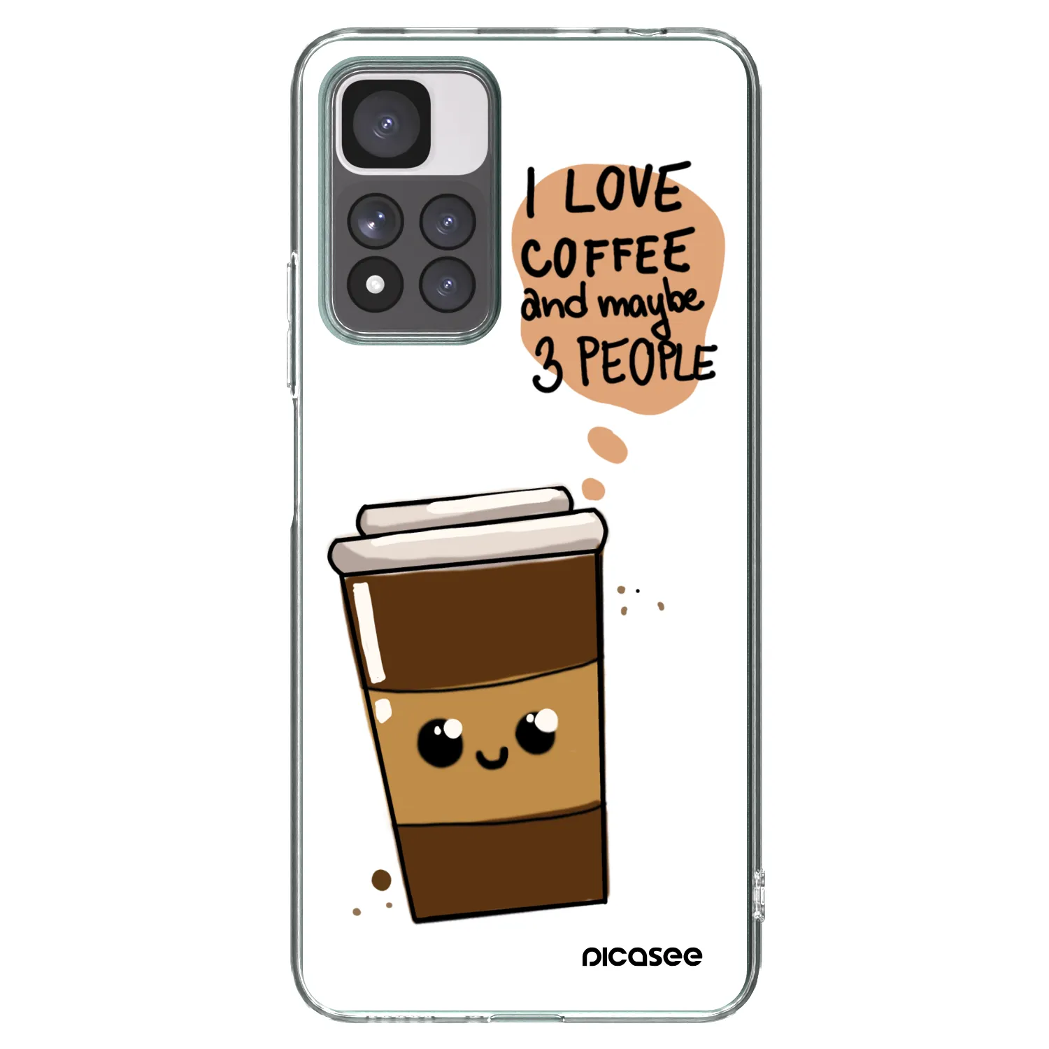 Picasee átlátszó szilikon tok az alábbi mobiltelefonokra Xiaomi Redmi Note 11 Pro+ 5G - Cute coffee