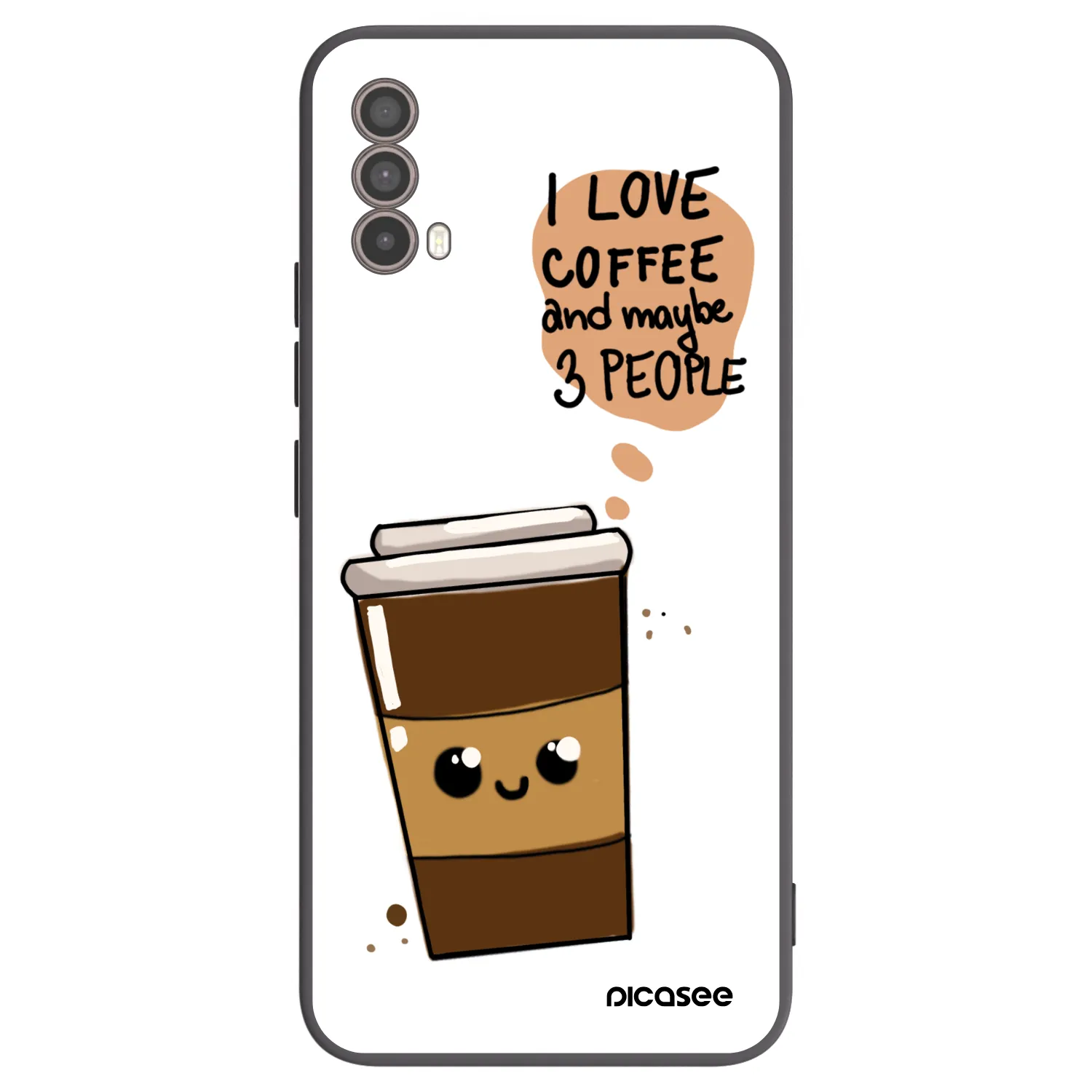 Picasee fekete szilikon tok az alábbi mobiltelefonokra Motorola Moto E40 - Cute coffee