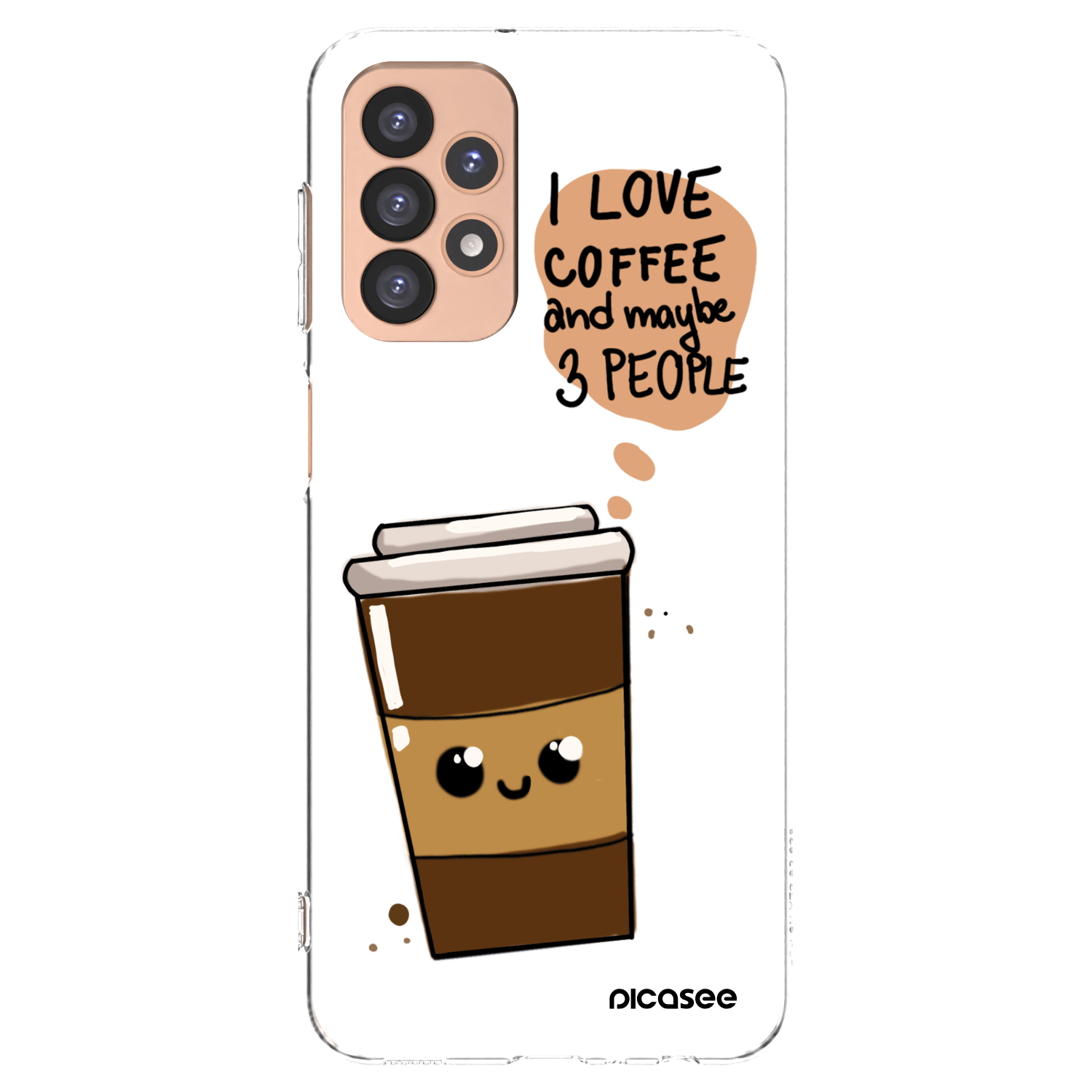 Picasee átlátszó szilikon tok az alábbi mobiltelefonokra Samsung Galaxy A23 A236B 5G - Cute coffee
