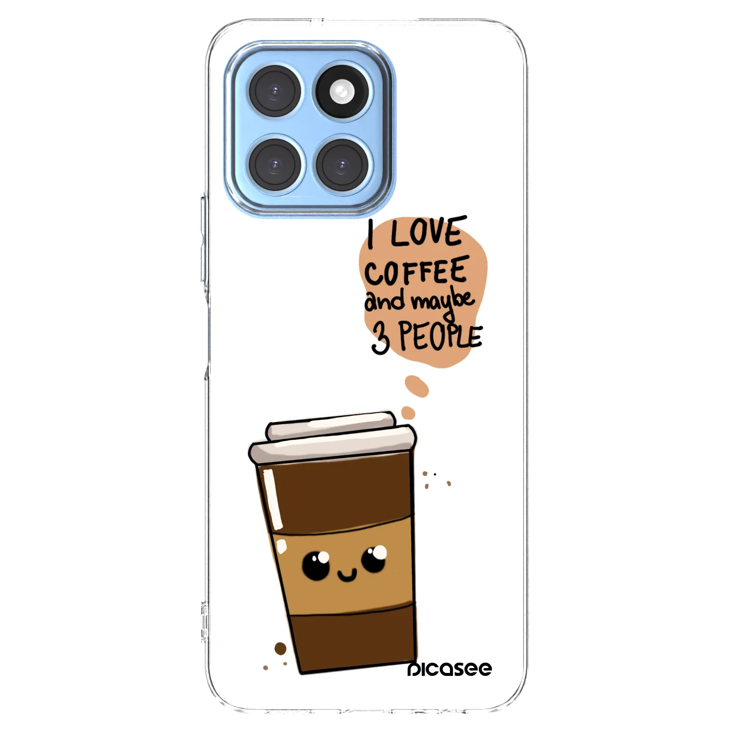 Picasee átlátszó szilikon tok az alábbi mobiltelefonokra Honor X6 - Cute coffee
