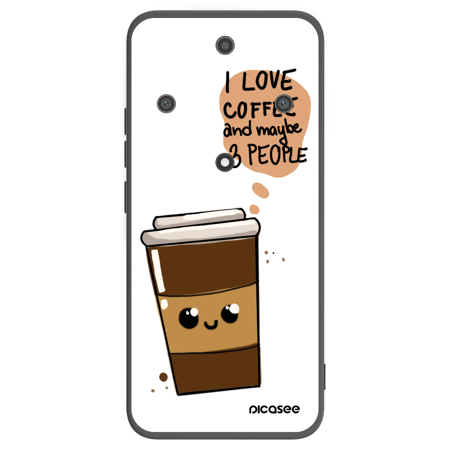 Picasee fekete szilikon tok az alábbi mobiltelefonokra Honor Magic5 Lite 5G - Cute coffee