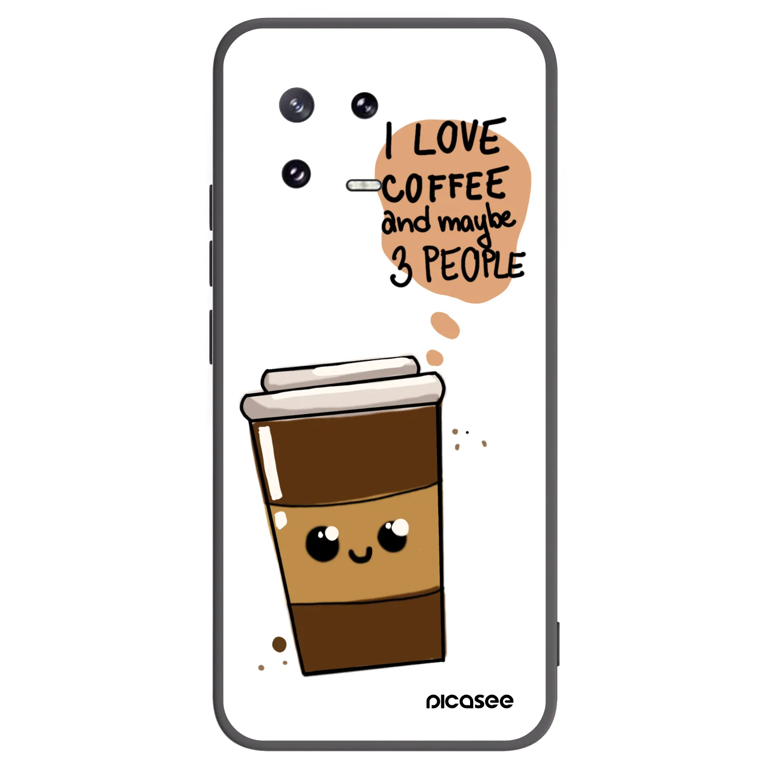 Picasee fekete szilikon tok az alábbi mobiltelefonokra Xiaomi 13 Pro - Cute coffee