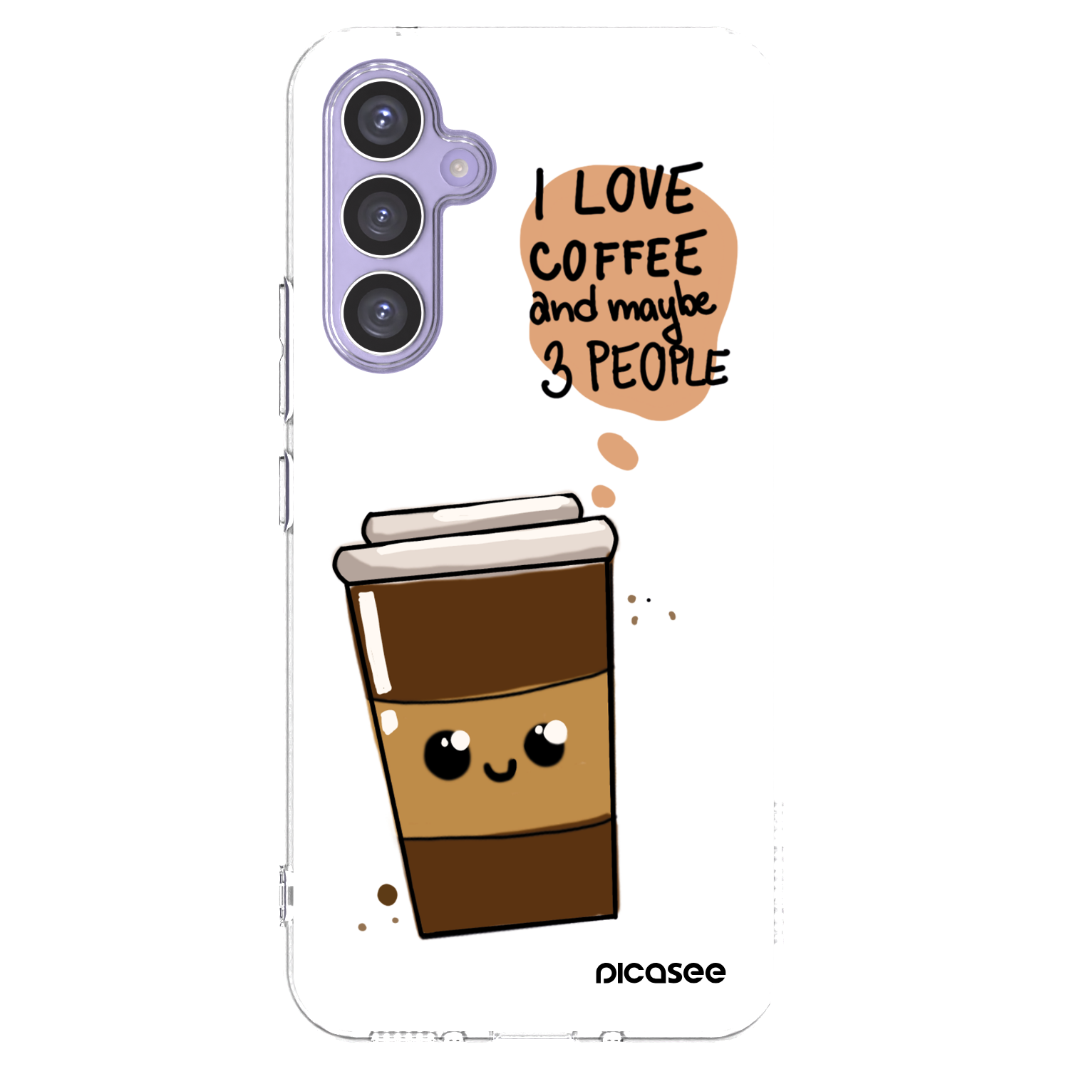 Picasee átlátszó szilikon tok az alábbi mobiltelefonokra Samsung Galaxy A54 5G A546B - Cute coffee