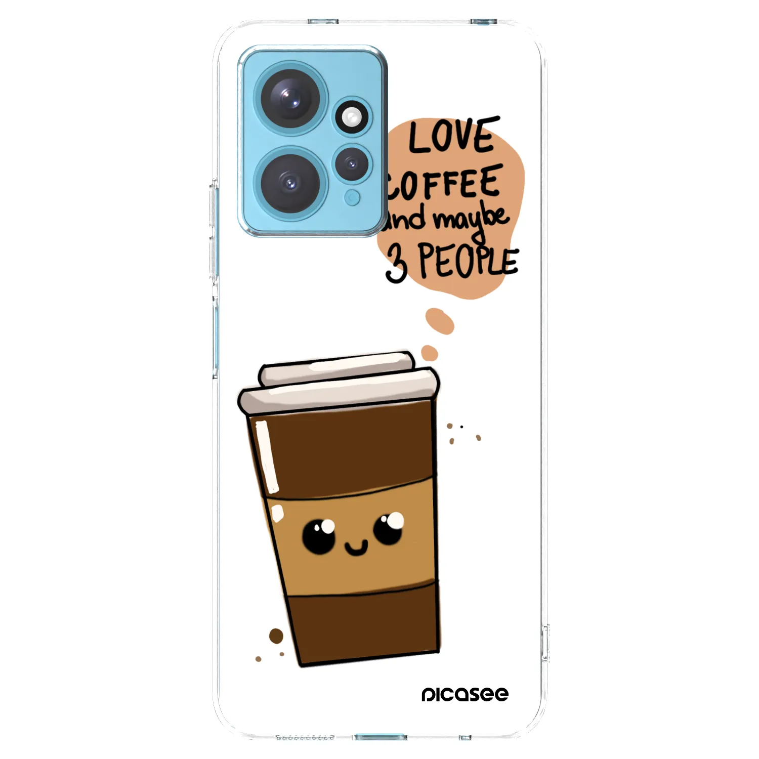 Picasee átlátszó szilikon tok az alábbi mobiltelefonokra Xiaomi Redmi Note 12 4G - Cute coffee