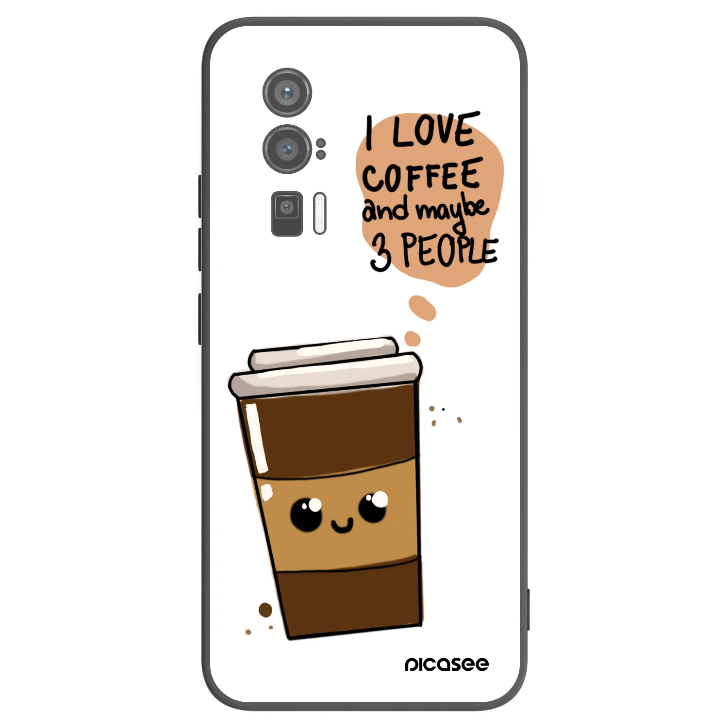 Picasee fekete szilikon tok az alábbi mobiltelefonokra Xiaomi Poco F5 Pro 5G - Cute coffee
