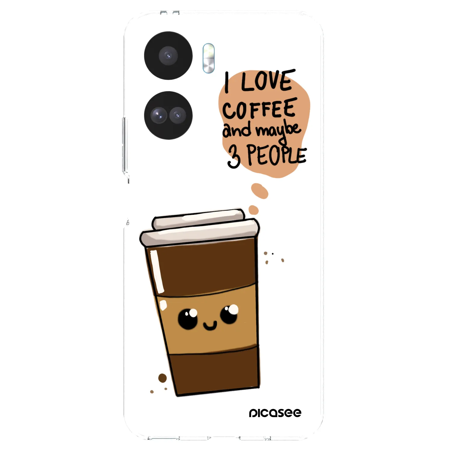 Picasee átlátszó szilikon tok az alábbi mobiltelefonokra Honor 90 Lite 5G - Cute coffee