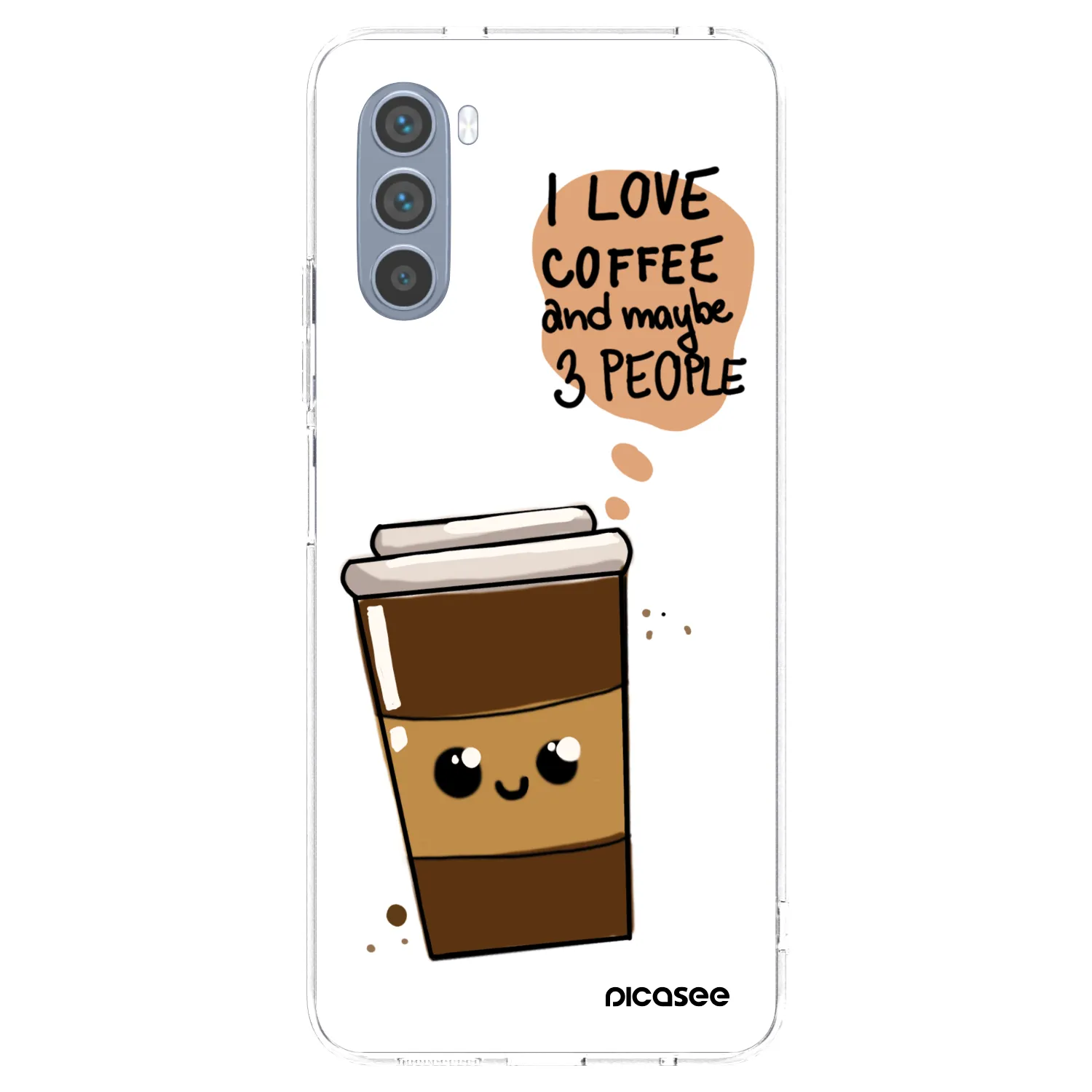 Picasee átlátszó szilikon tok az alábbi mobiltelefonokra Motorola Moto G62 - Cute coffee