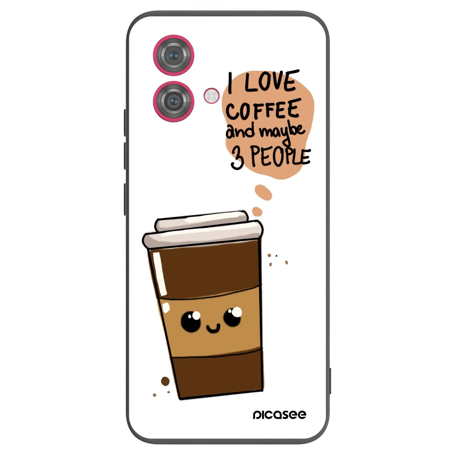 Picasee fekete szilikon tok az alábbi mobiltelefonokra Motorola Moto G84 5G - Cute coffee