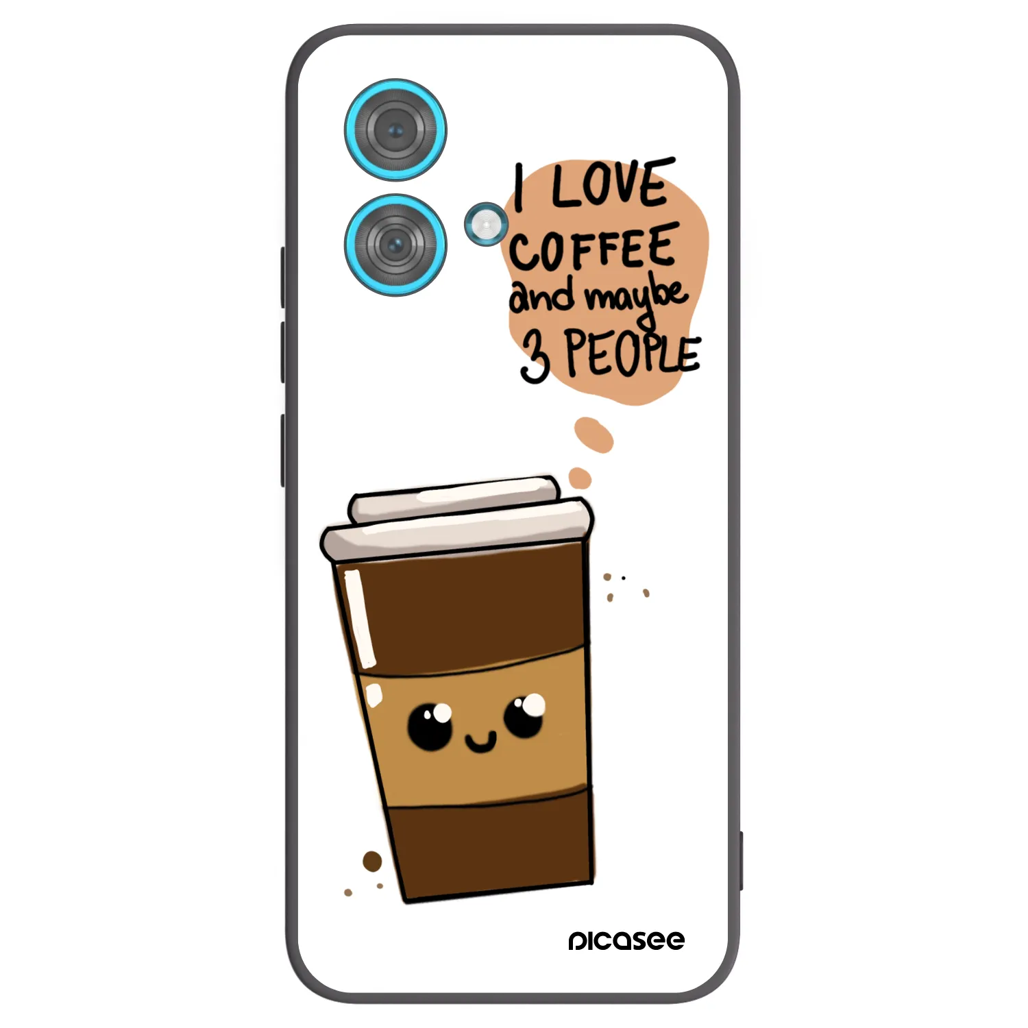 Picasee fekete szilikon tok az alábbi mobiltelefonokra Motorola Edge 40 Neo - Cute coffee