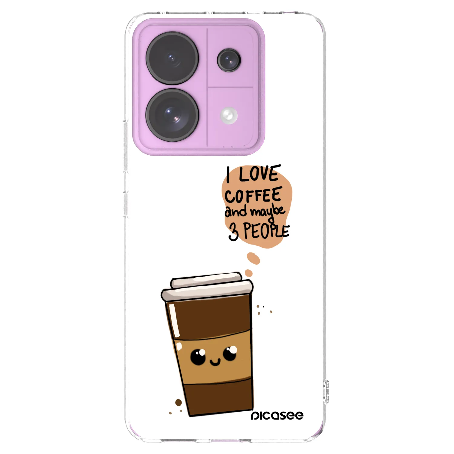 Picasee átlátszó szilikon tok az alábbi mobiltelefonokra Xiaomi Redmi Note 13 Pro 5G - Cute coffee