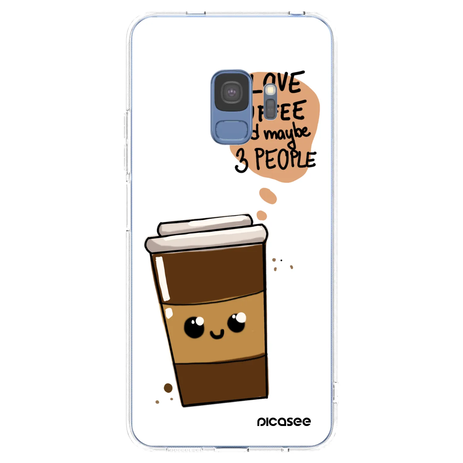 Picasee átlátszó szilikon tok az alábbi mobiltelefonokra Samsung Galaxy S9 G960F - Cute coffee