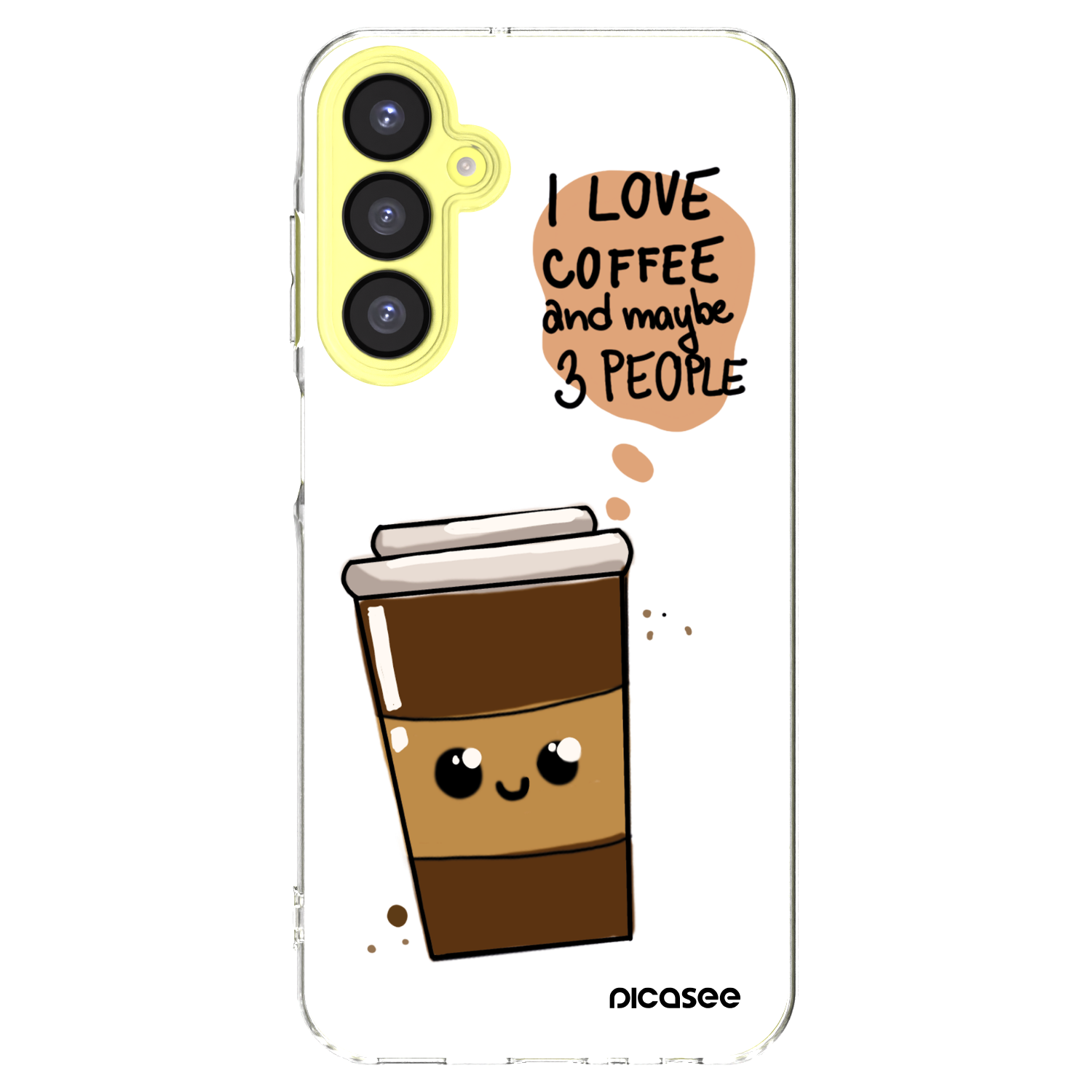 Picasee átlátszó szilikon tok az alábbi mobiltelefonokra Samsung Galaxy A25 A256B 5G - Cute coffee