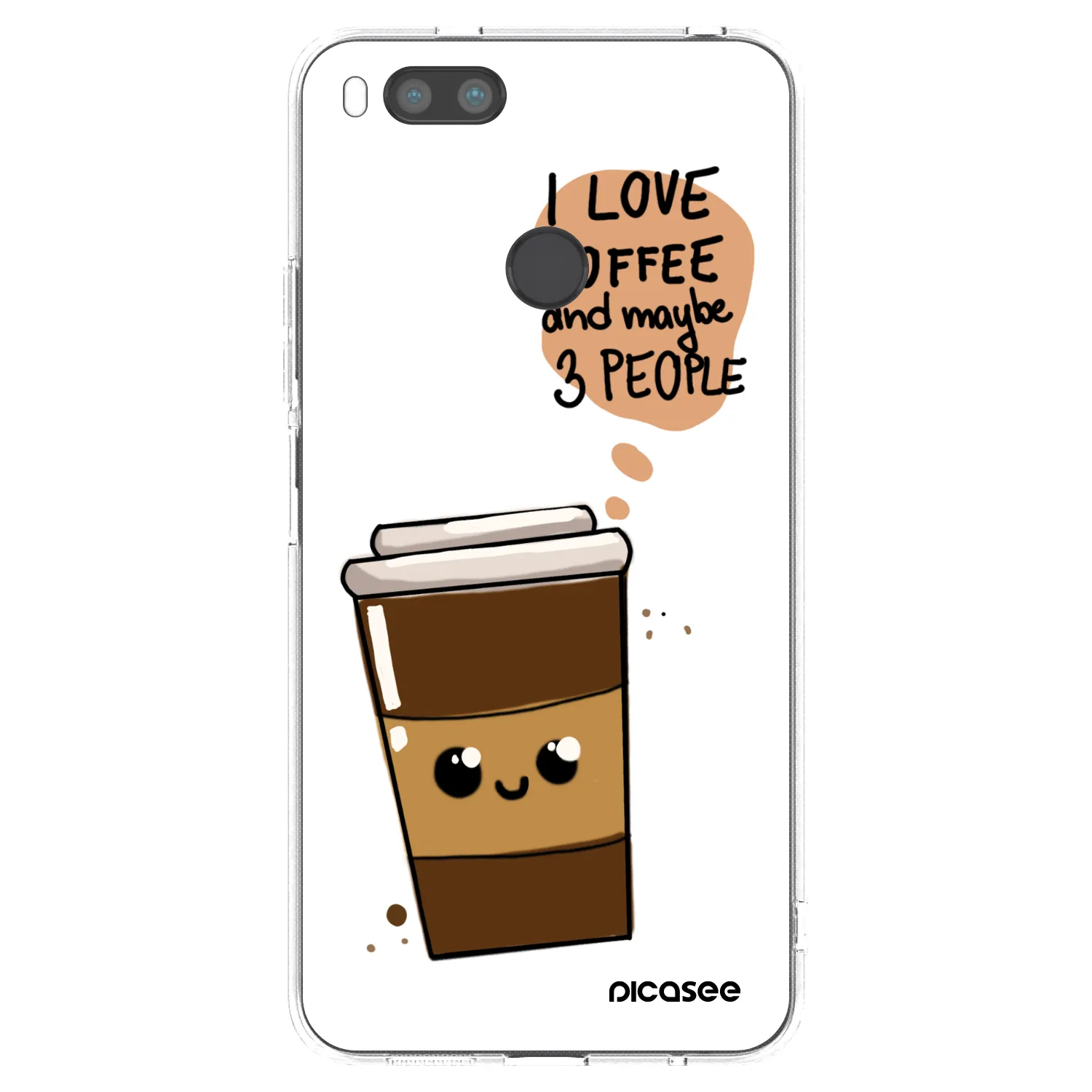 Picasee átlátszó szilikon tok az alábbi mobiltelefonokra Xiaomi Mi A1 Global - Cute coffee