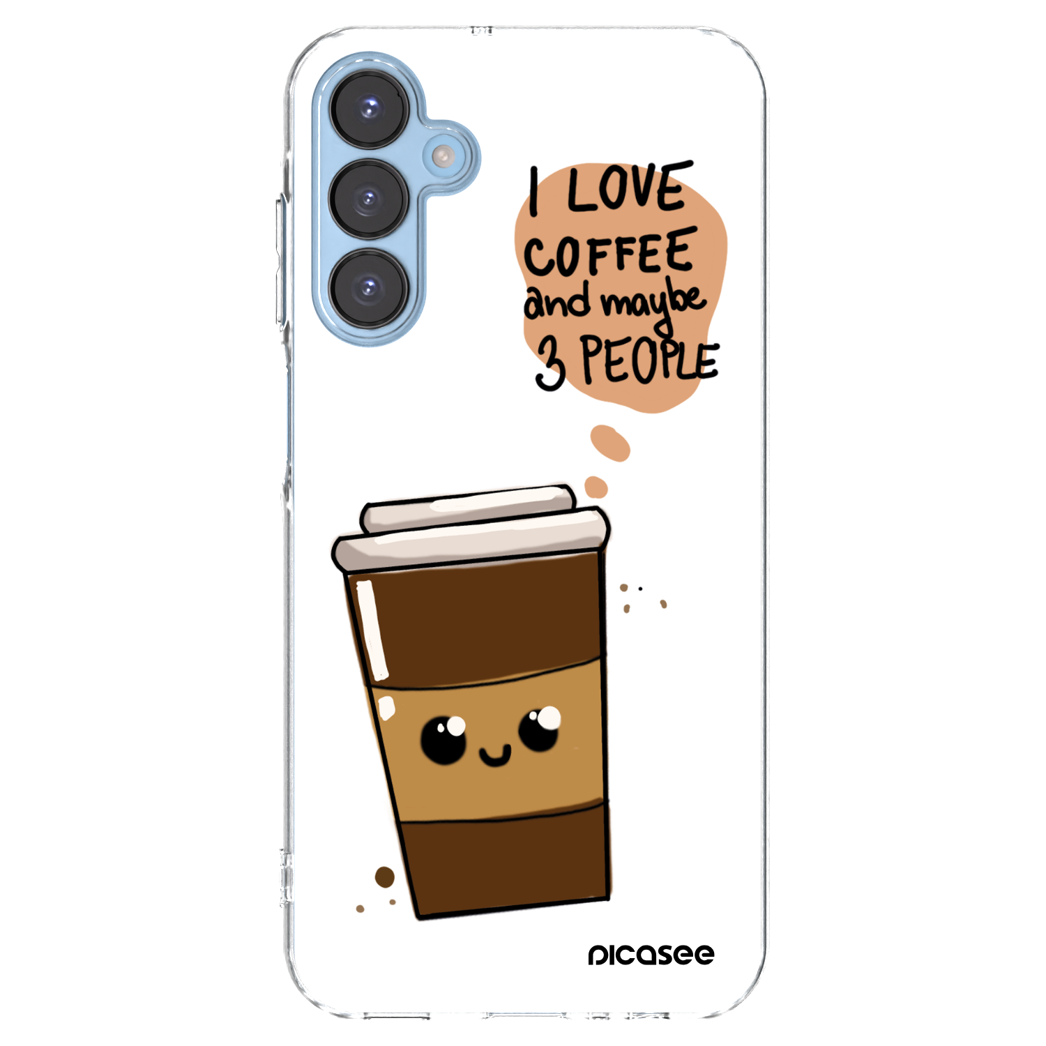 Picasee átlátszó szilikon tok az alábbi mobiltelefonokra Samsung Galaxy A15 A156B 5G - Cute coffee