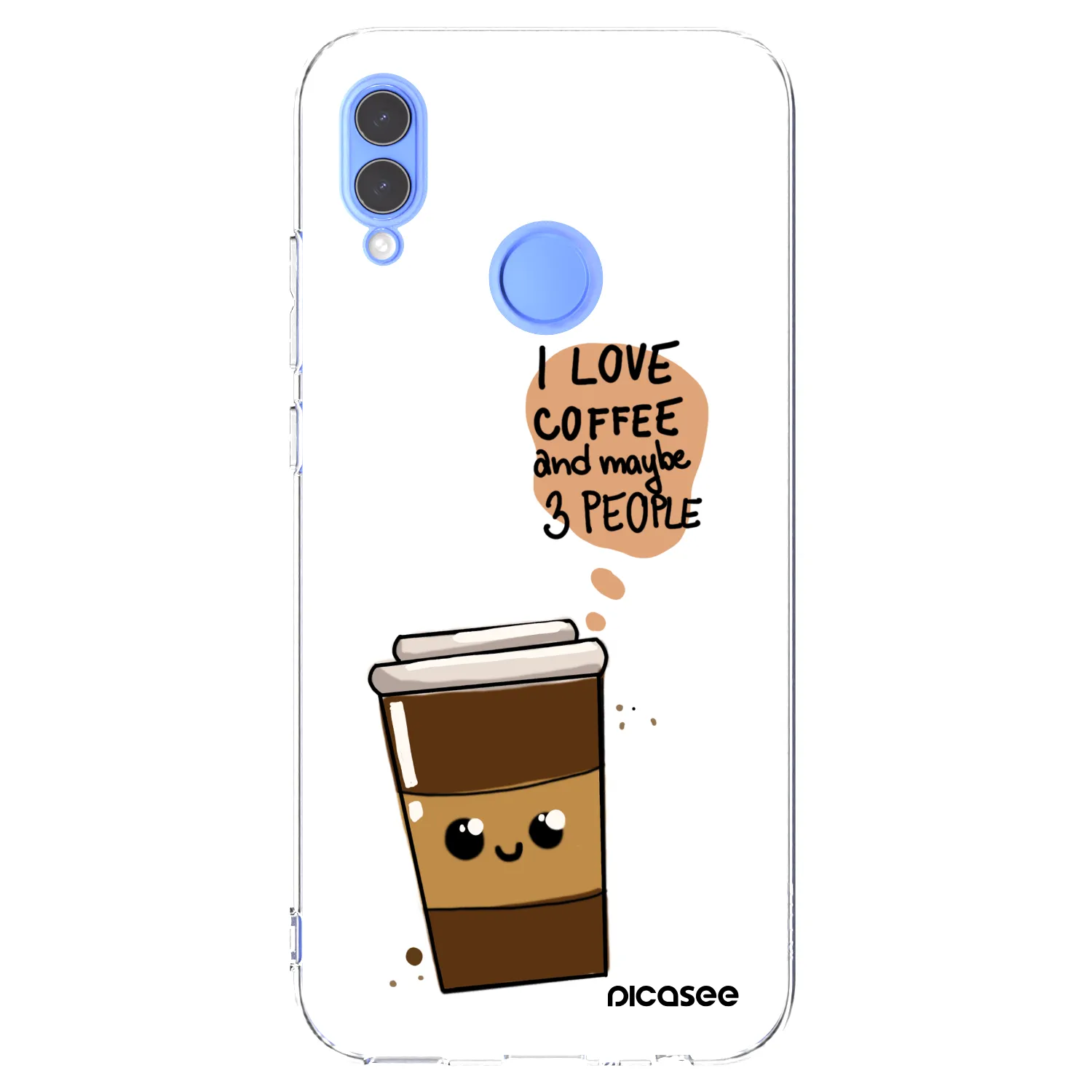 Picasee átlátszó szilikon tok az alábbi mobiltelefonokra Honor 10 Lite - Cute coffee