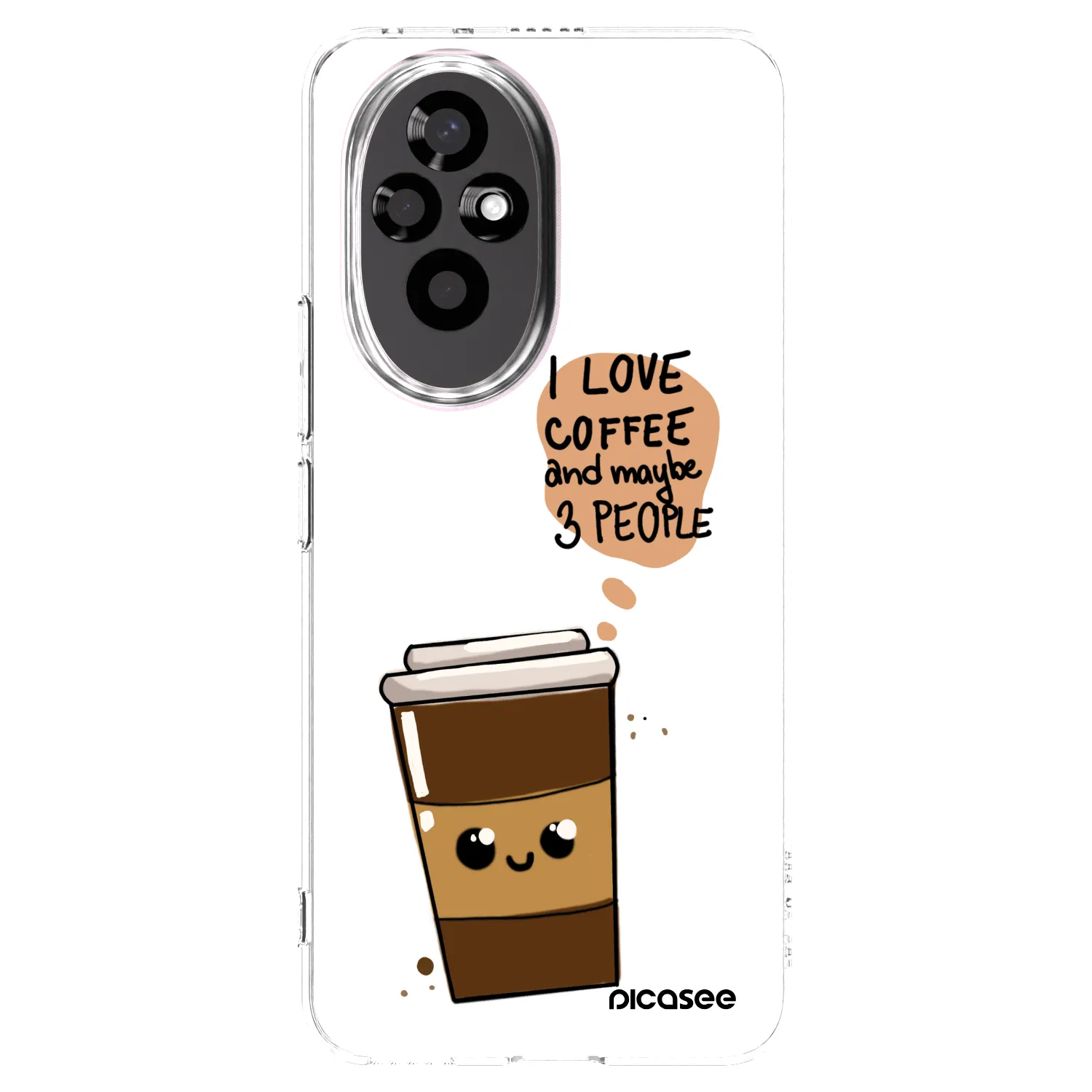 Picasee átlátszó szilikon tok az alábbi mobiltelefonokra Honor 200 5G - Cute coffee