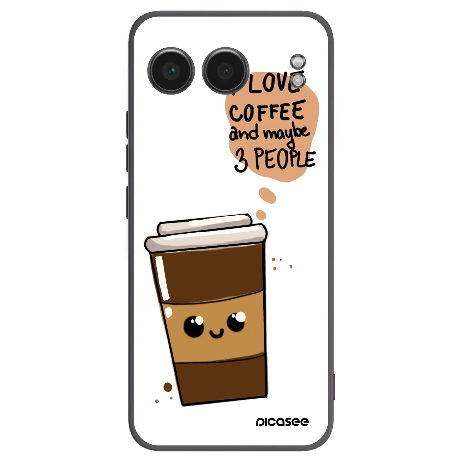 Picasee fekete szilikon tok az alábbi mobiltelefonokra OnePlus Nord 4 - Cute coffee