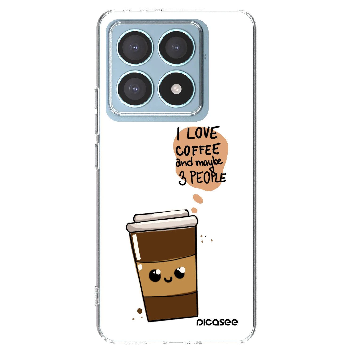Picasee átlátszó szilikon tok az alábbi mobiltelefonokra Xiaomi 14T Pro - Cute coffee