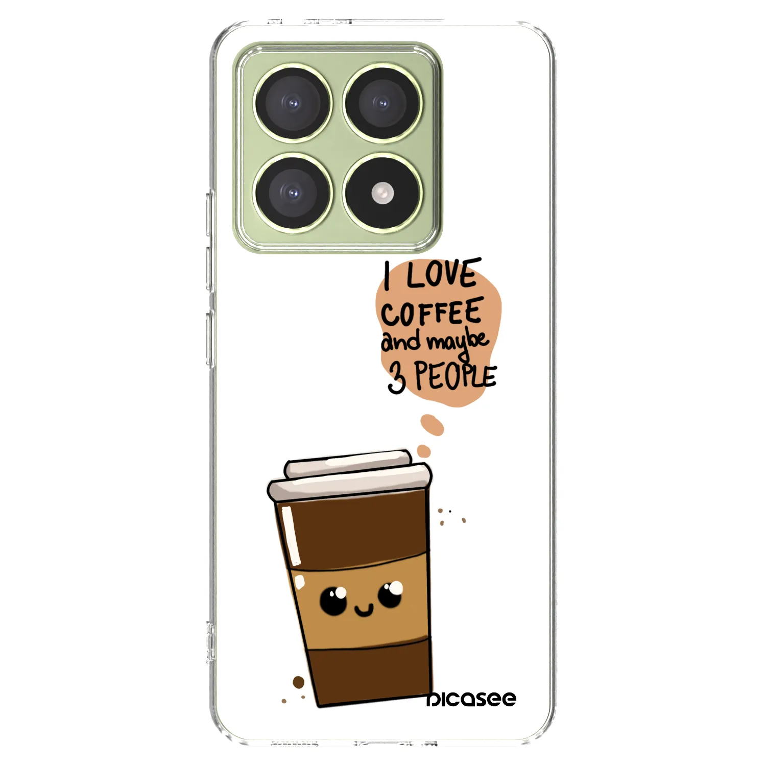 Picasee átlátszó szilikon tok az alábbi mobiltelefonokra Xiaomi 14T - Cute coffee