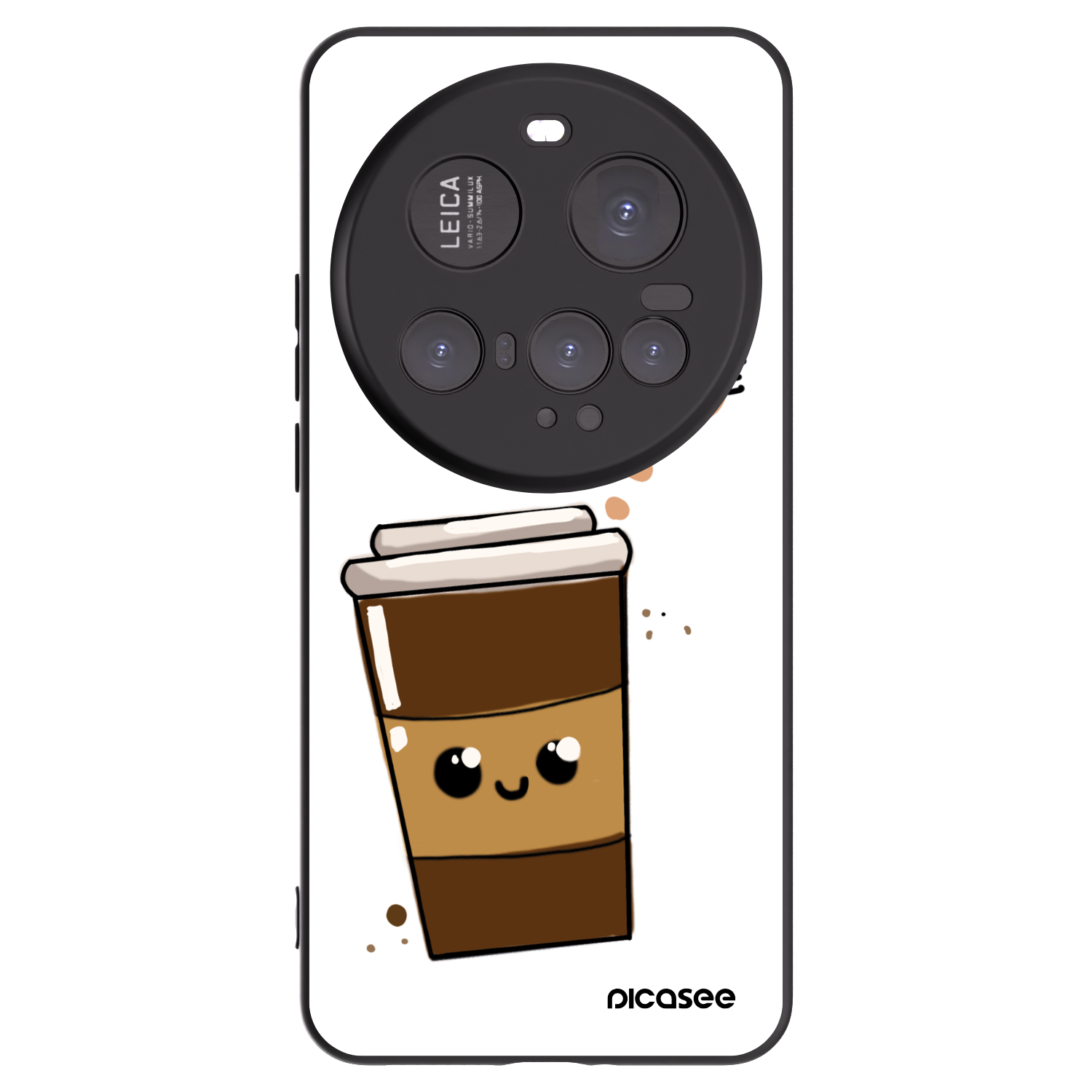 Picasee fekete szilikon tok az alábbi mobiltelefonokra Xiaomi 15 Ultra - Cute coffee