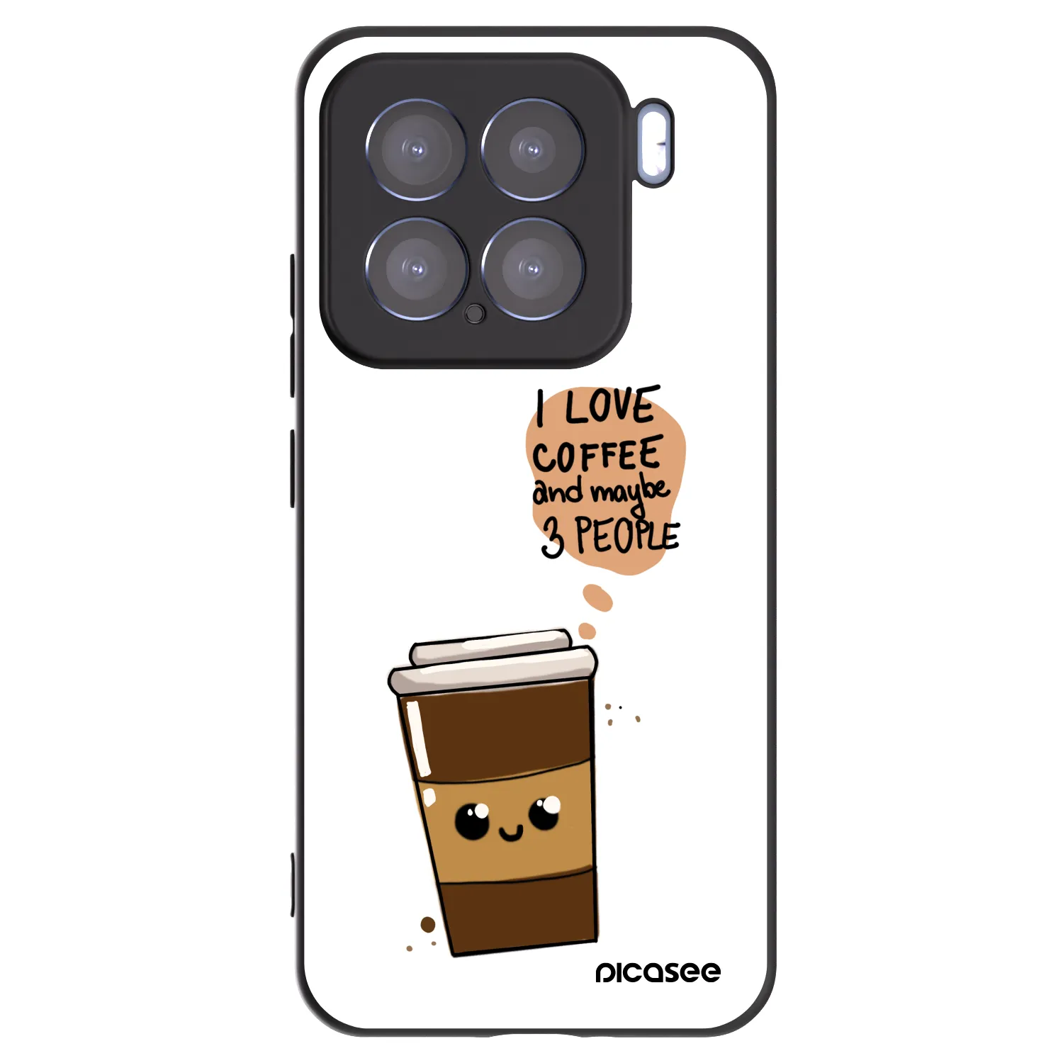 Picasee fekete szilikon tok az alábbi mobiltelefonokra Xiaomi 15 - Cute coffee