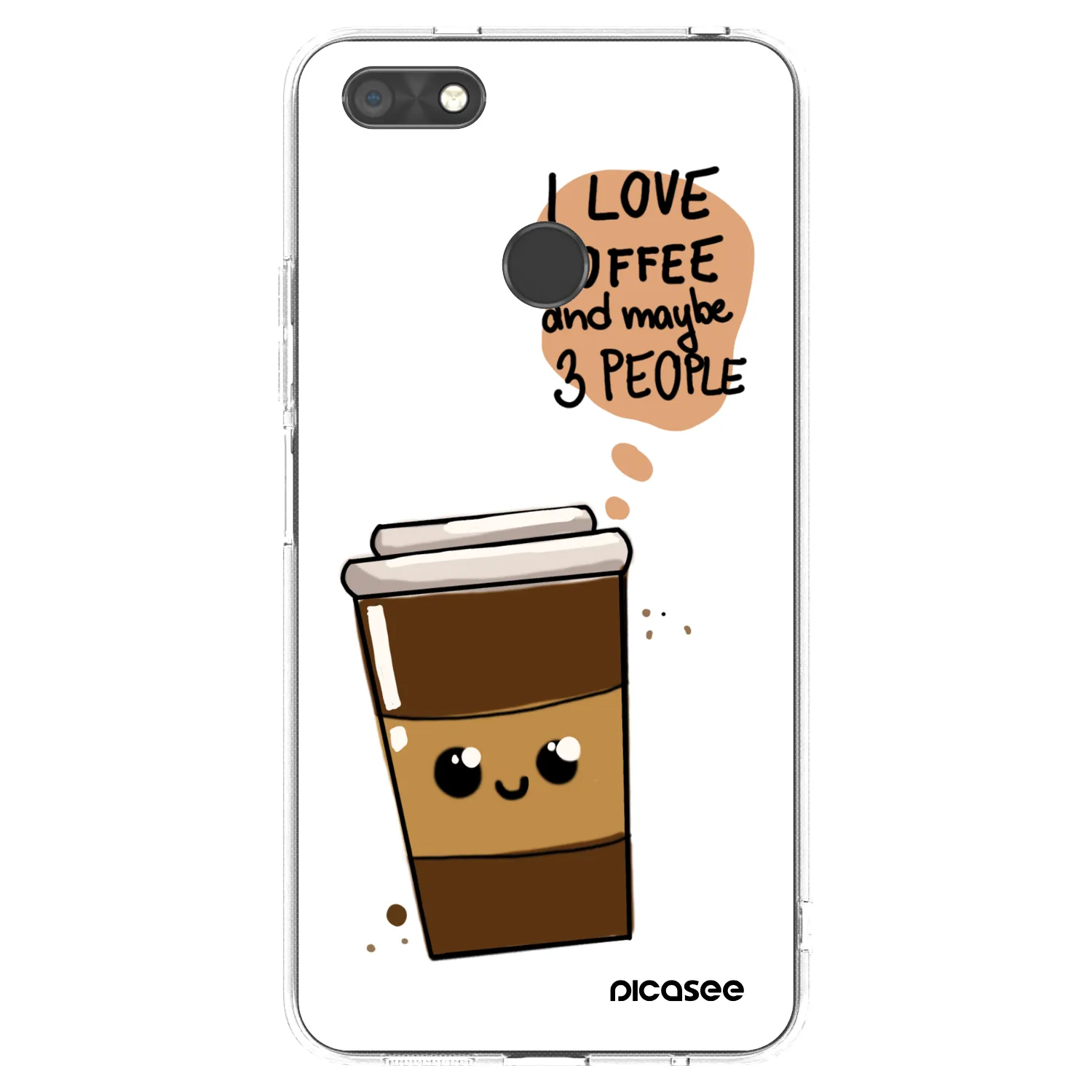 Picasee átlátszó szilikon tok az alábbi mobiltelefonokra Huawei P9 Lite Mini - Cute coffee