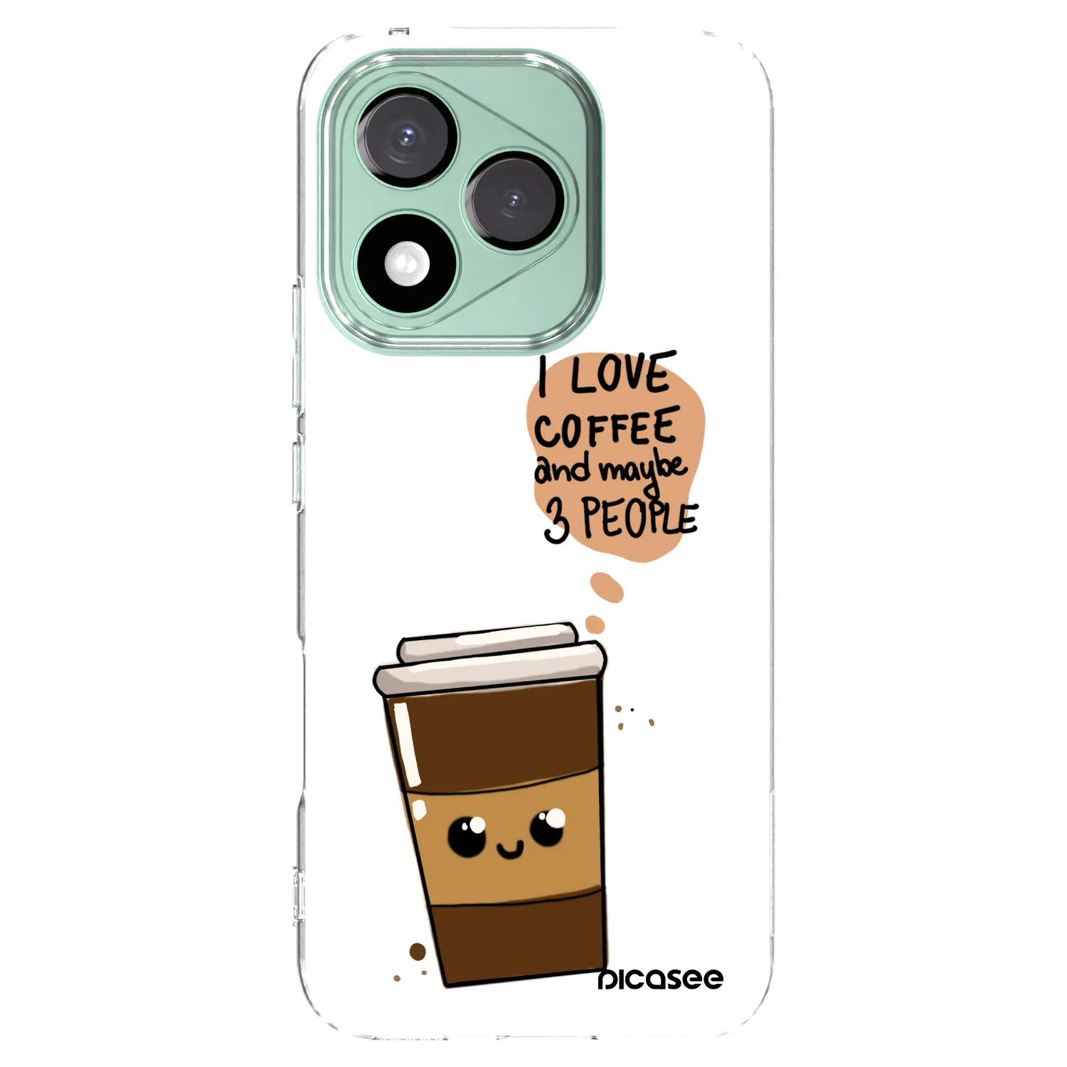 Picasee átlátszó szilikon tok az alábbi mobiltelefonokra Honor 400 Lite 5G - Cute coffee