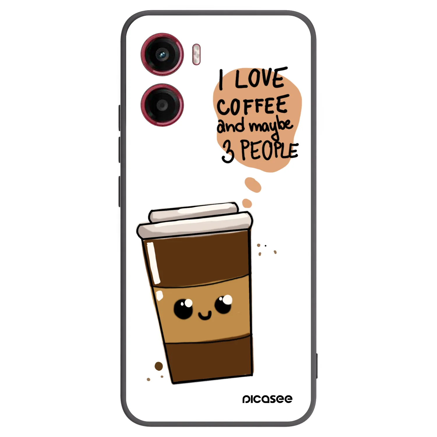 Picasee fekete szilikon tok az alábbi mobiltelefonokra Motorola Moto G05 - Cute coffee