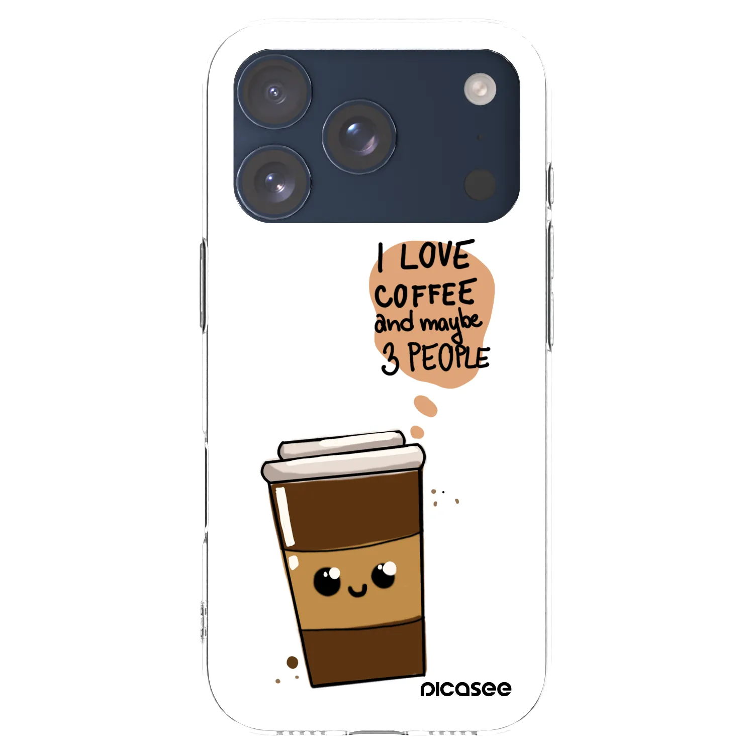 Picasee átlátszó szilikon tok az alábbi mobiltelefonokra Apple iPhone 17 Pro - Cute coffee