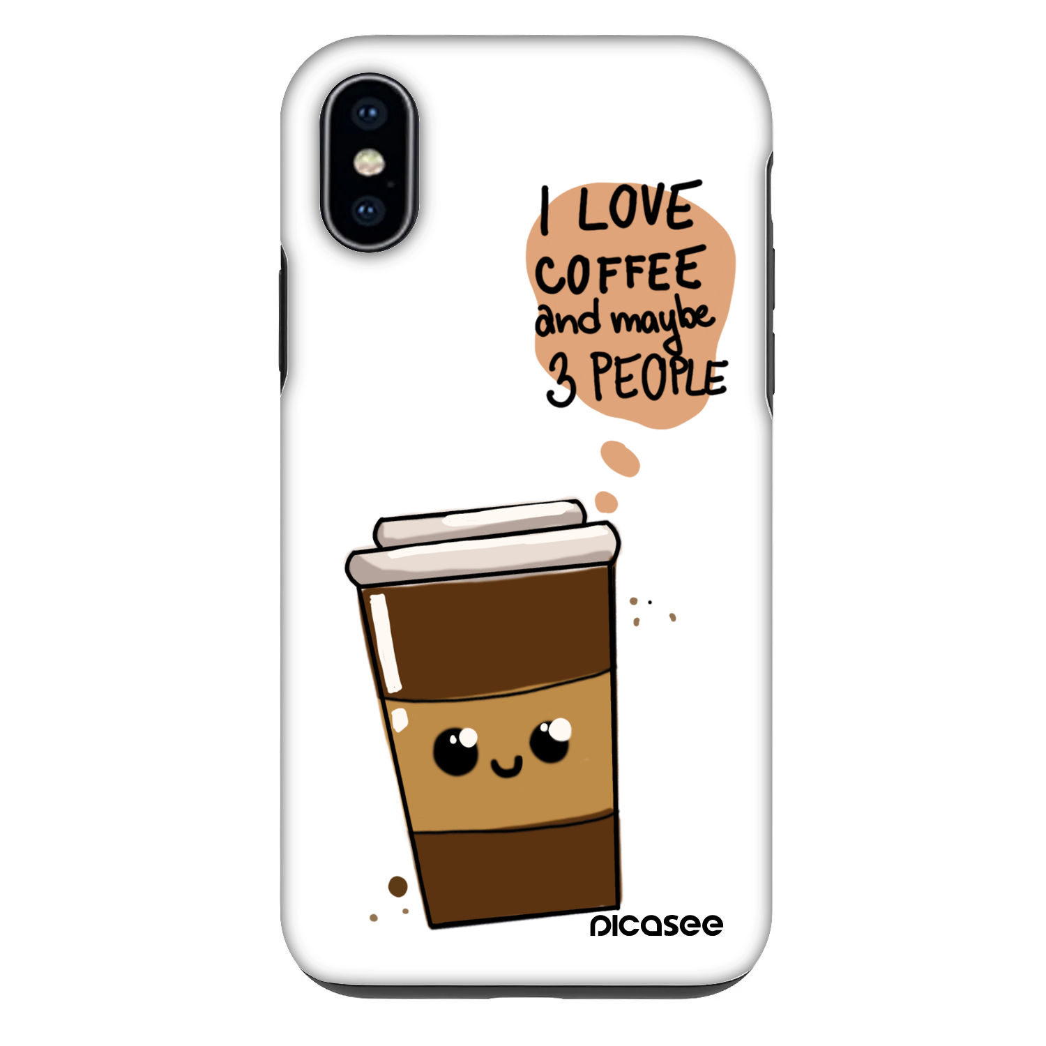Picasee Fashion Case Apple iPhone X/XS - Cute coffee