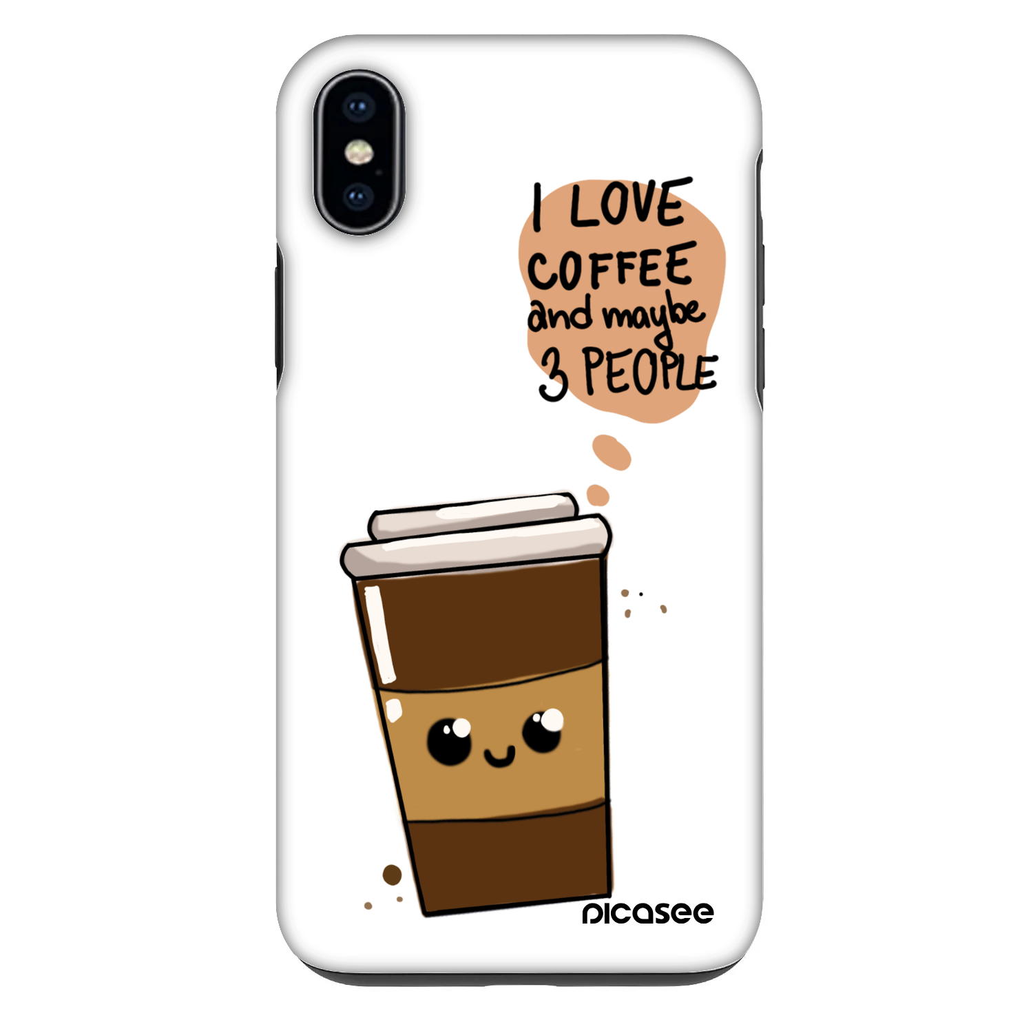 Picasee Fashion Case Apple iPhone XS Max - Cute coffee