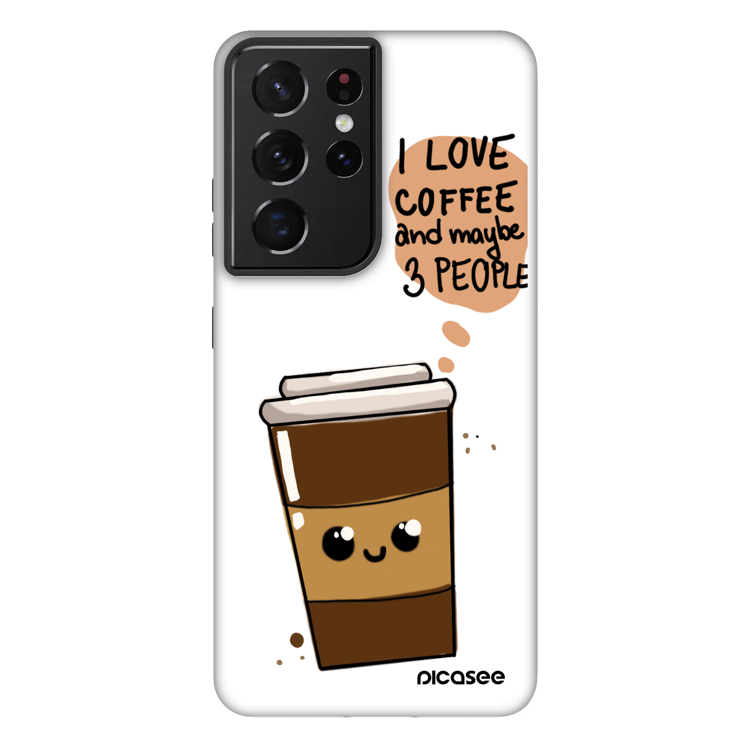 Picasee Fashion Case Samsung Galaxy S21 Ultra 5G G998B - Cute coffee