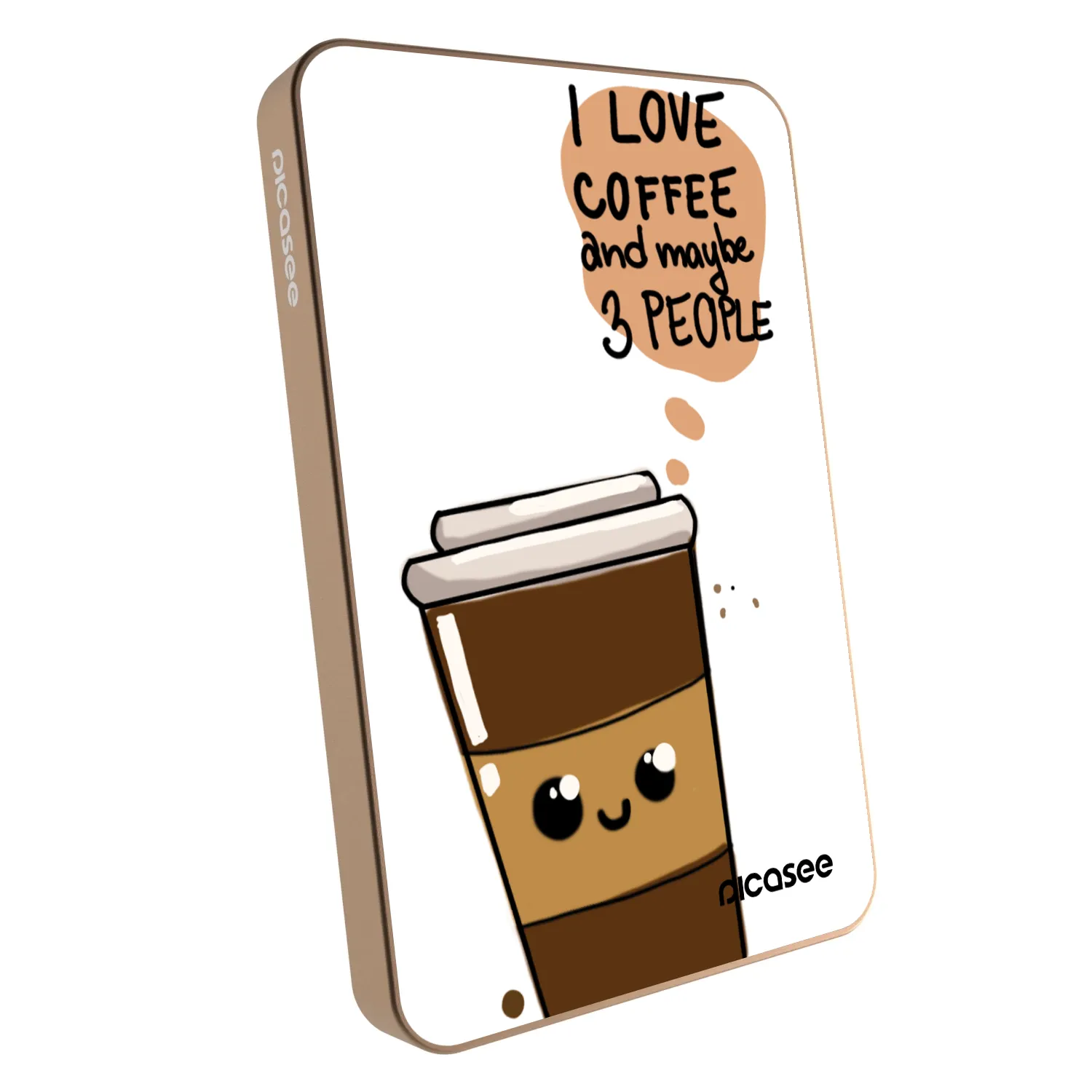 Picasee Powerbank MagSafe 5 000 mAh Aranysárga - Cute coffee
