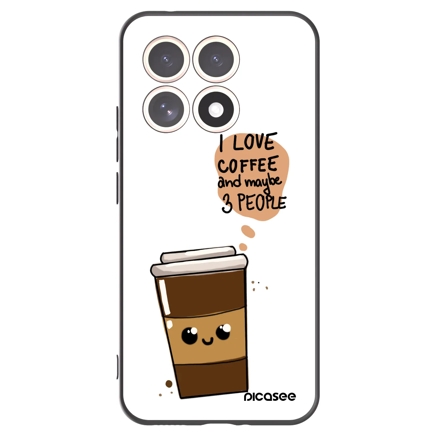 Picasee fekete szilikon tok az alábbi mobiltelefonokra Xiaomi 15T - Cute coffee