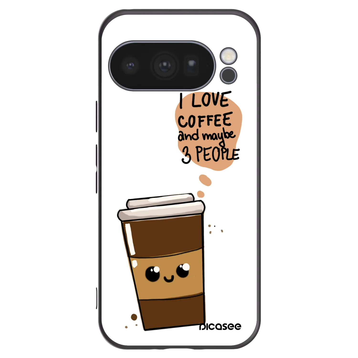 Picasee fekete szilikon tok az alábbi mobiltelefonokra Google Pixel 10 Pro - Cute coffee