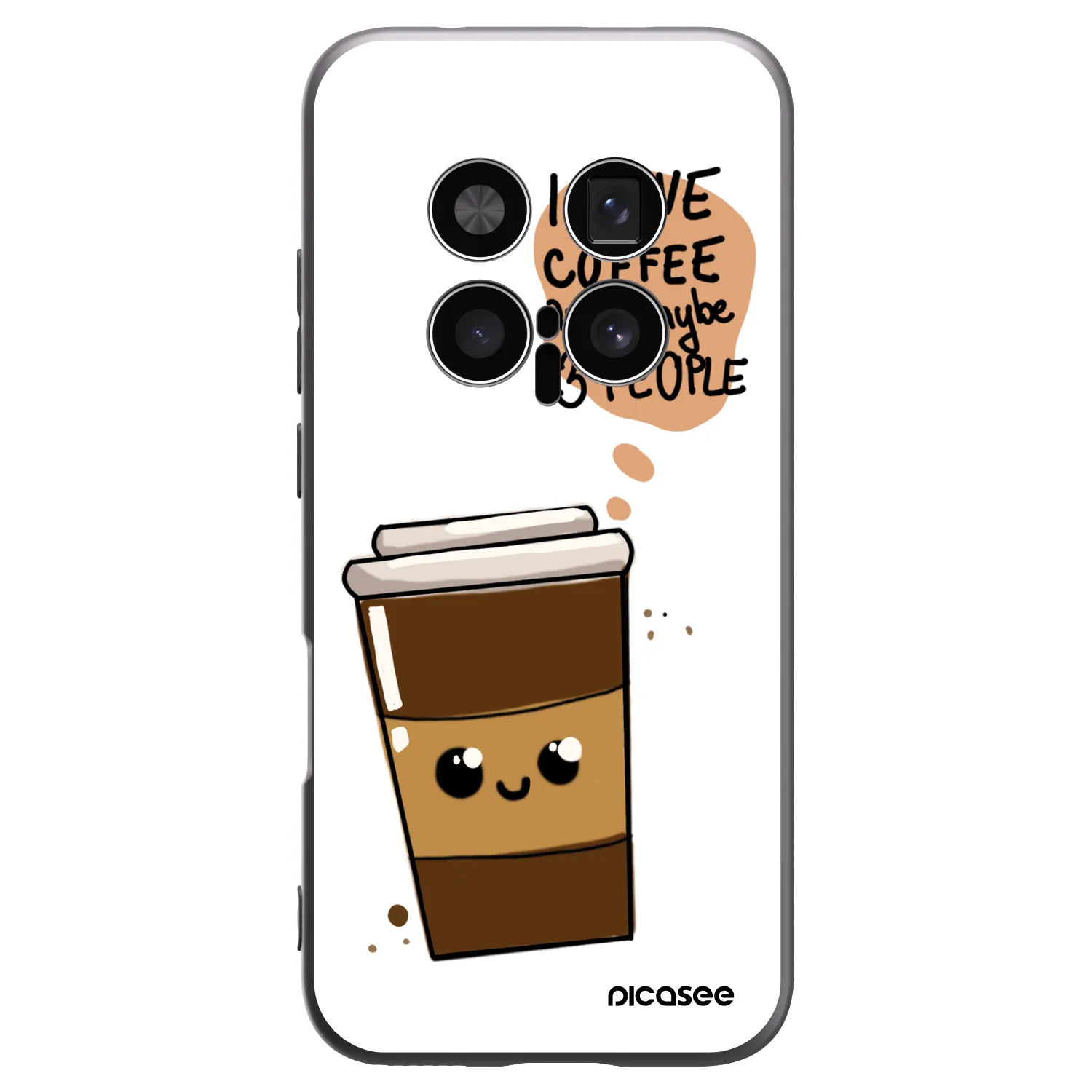 Picasee fekete szilikon tok az alábbi mobiltelefonokra Honor Magic8 Pro 5G - Cute coffee