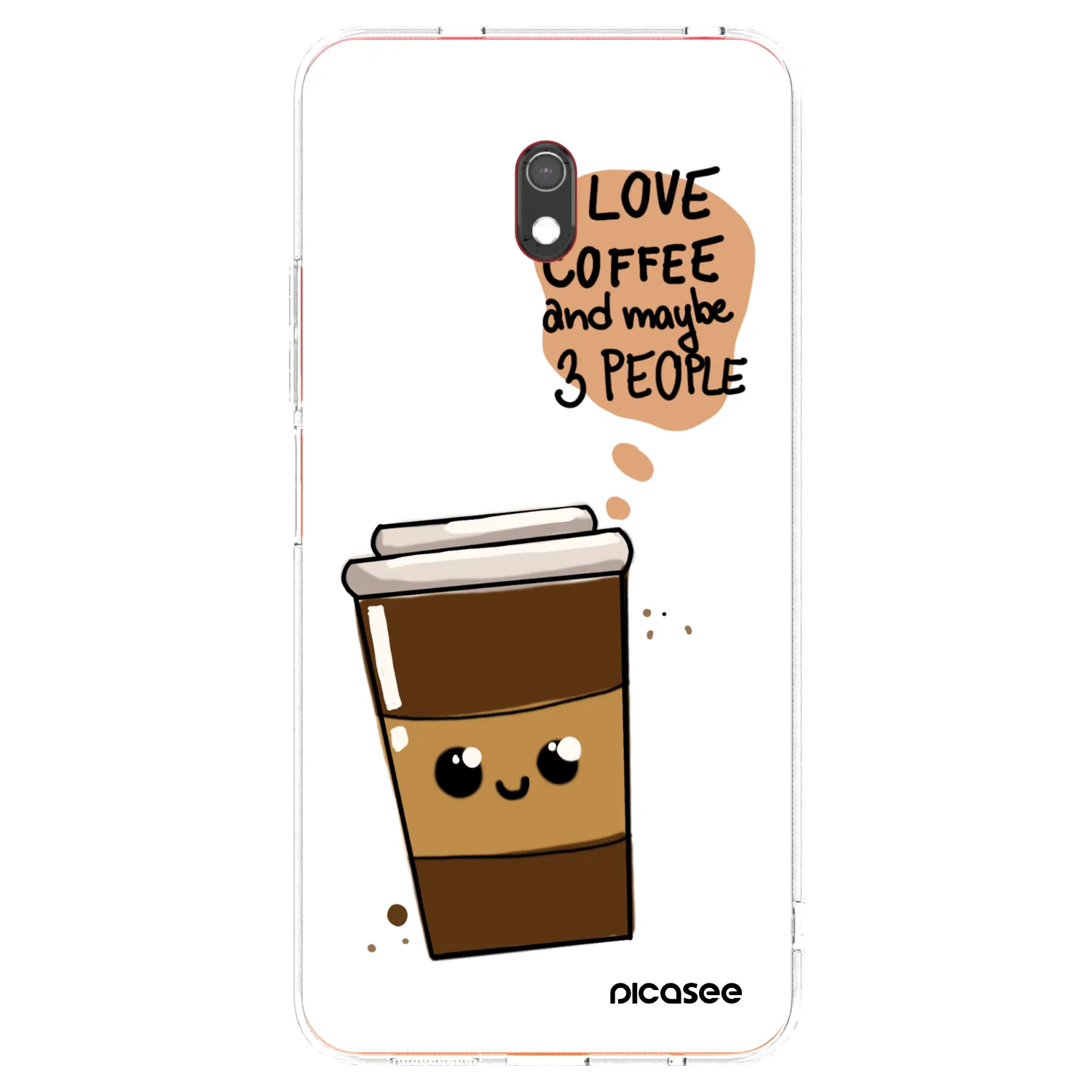 Picasee átlátszó szilikon tok az alábbi mobiltelefonokra Xiaomi Redmi 8A - Cute coffee