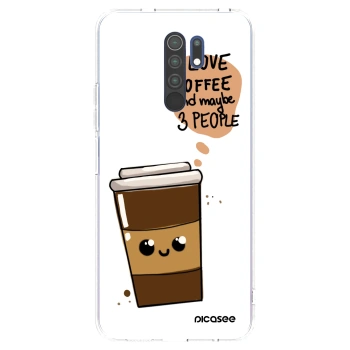 Picasee átlátszó szilikon tok az alábbi mobiltelefonokra Xiaomi Redmi 9 - Cute coffee