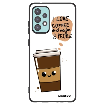 Picasee fekete szilikon tok az alábbi mobiltelefonokra Samsung Galaxy A72 A725F - Cute coffee